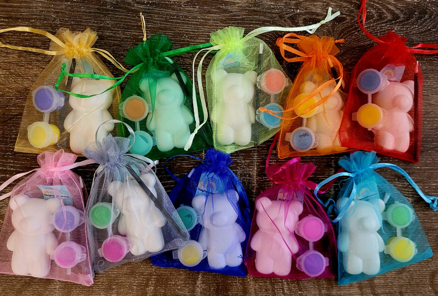 Mini Teddy bear animals Plaster Painting party favours gifts birthday filling bag