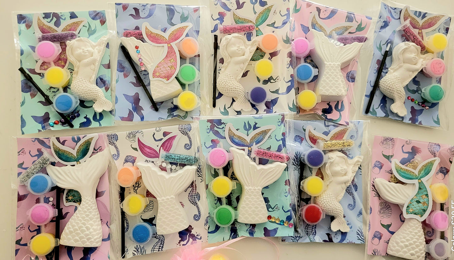 Mermaid girl mermaid tail Plaster Painting Party favour favor