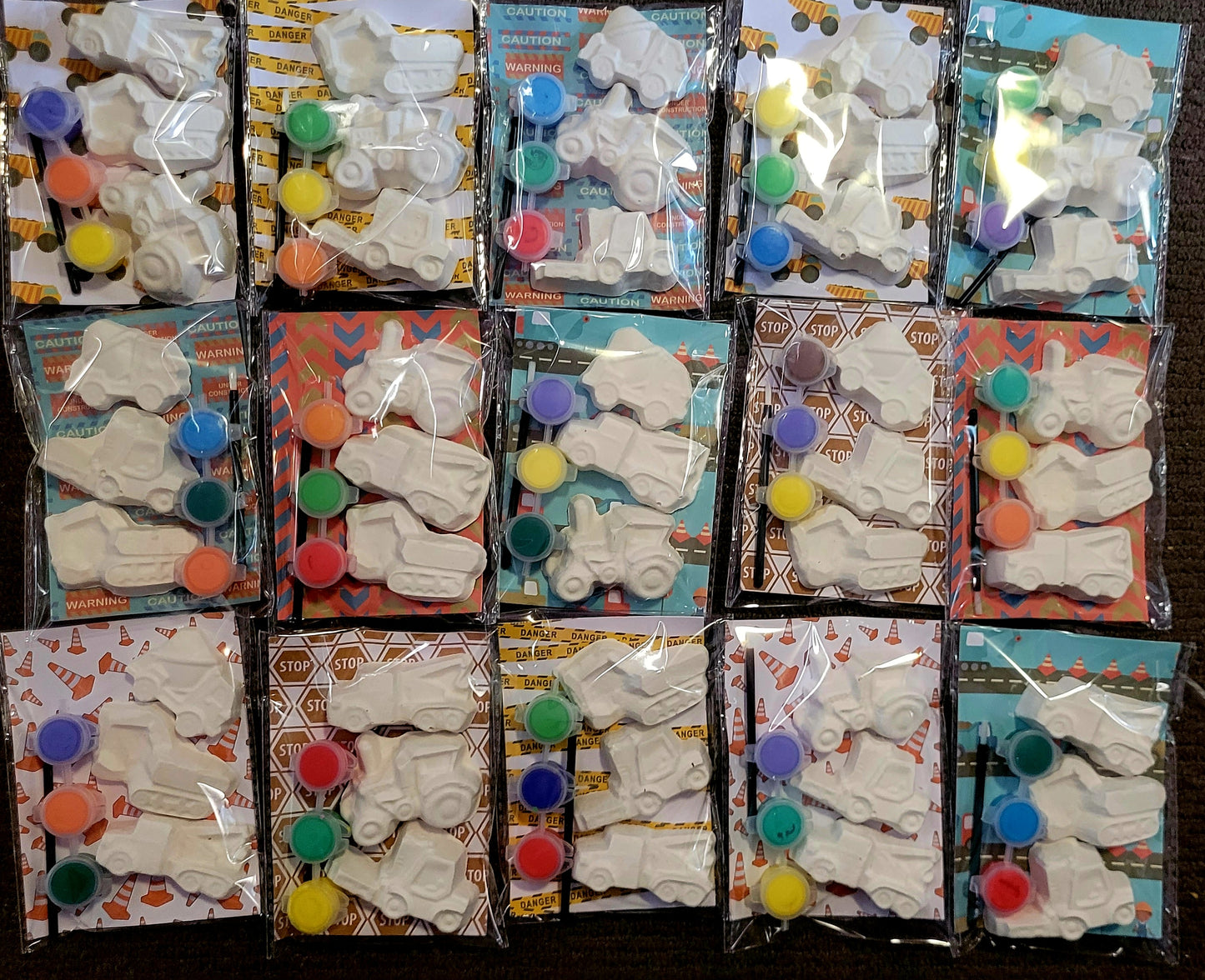 Constructuon theme car truck vehicles Plaster Painting party favours favors birthday gifts