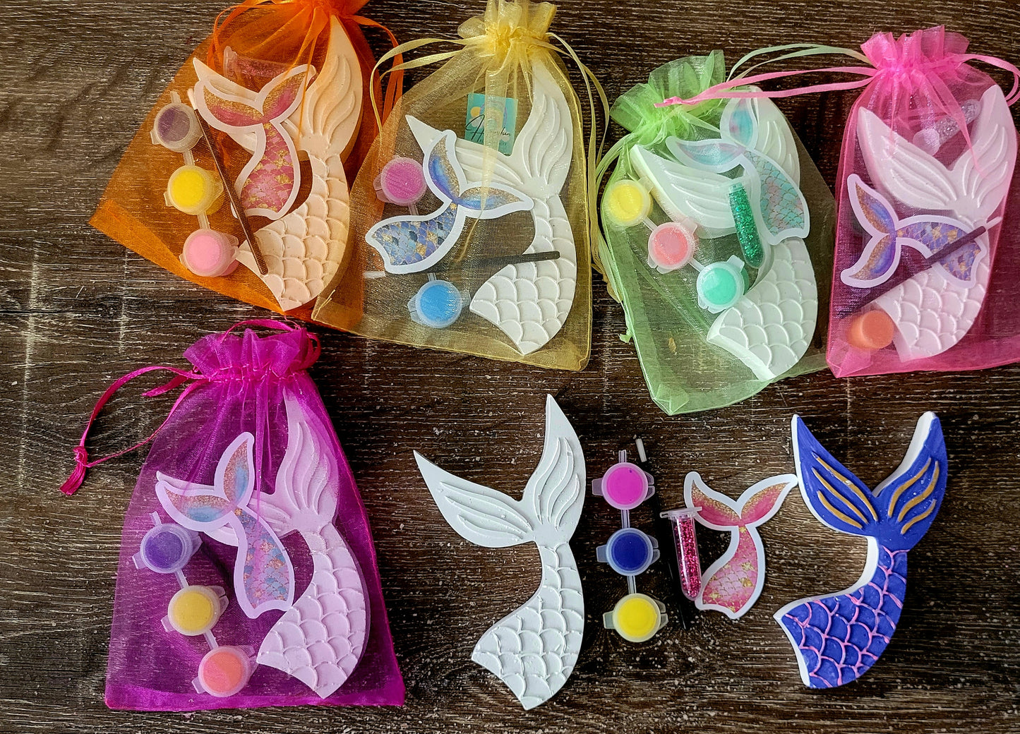 Mermaid girl mermaid tail Plaster Painting Party Favours Birthday Gifts favor art craft gifts shop girl princess