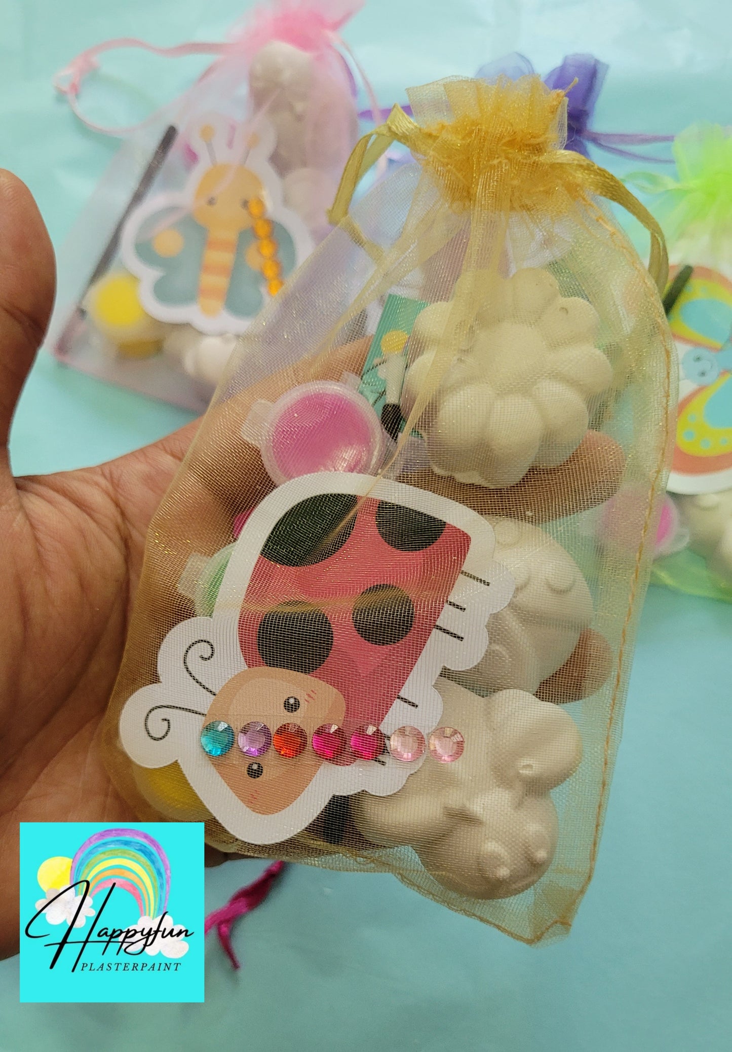 Mini bug bee butterfly Animal animals Plaster Painting Party favour birthday party favours kids school gifts birthday