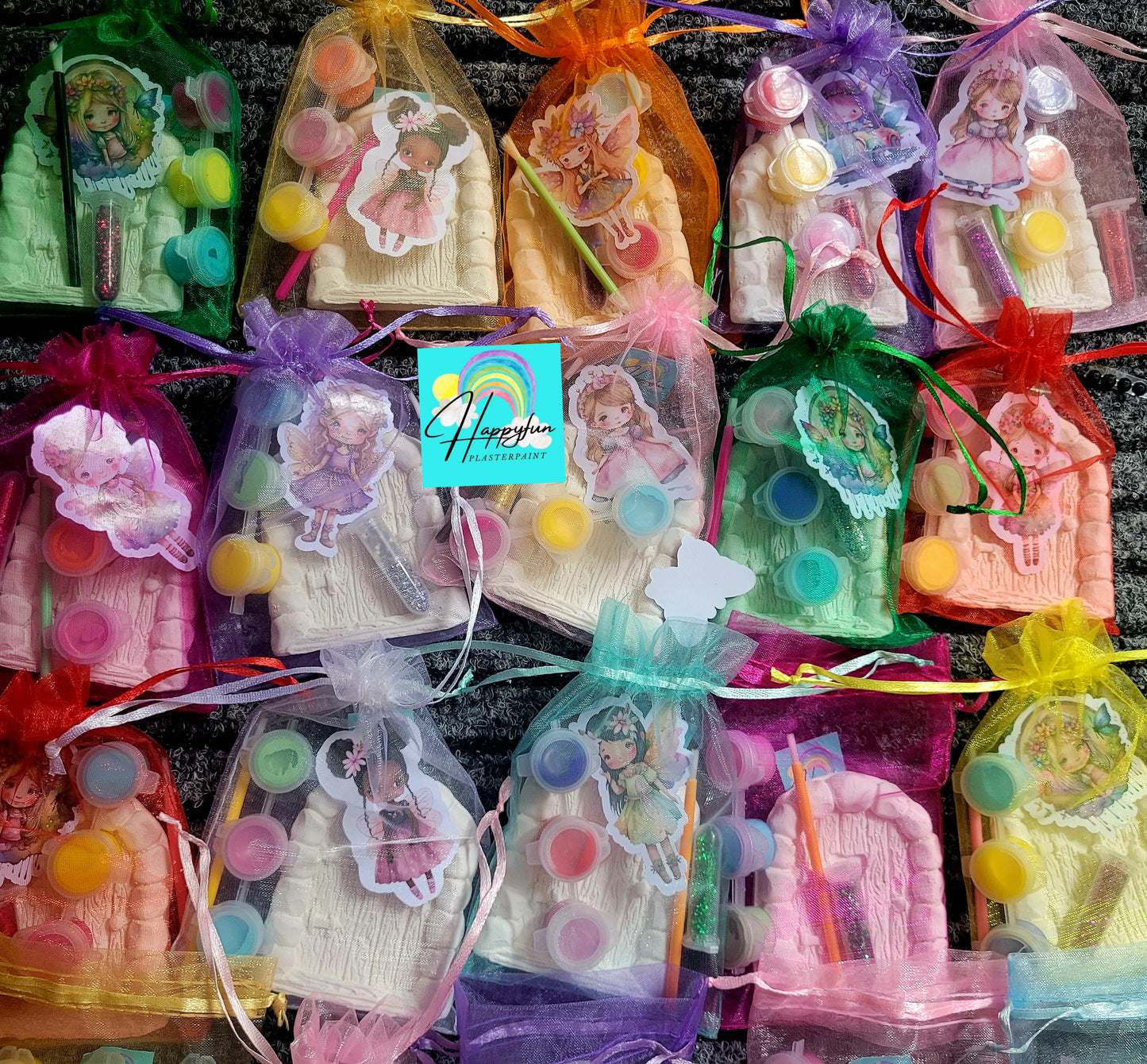 Paint your own fairy door garden princess Plaster painting Party favour birthday gifts kids art craft girl