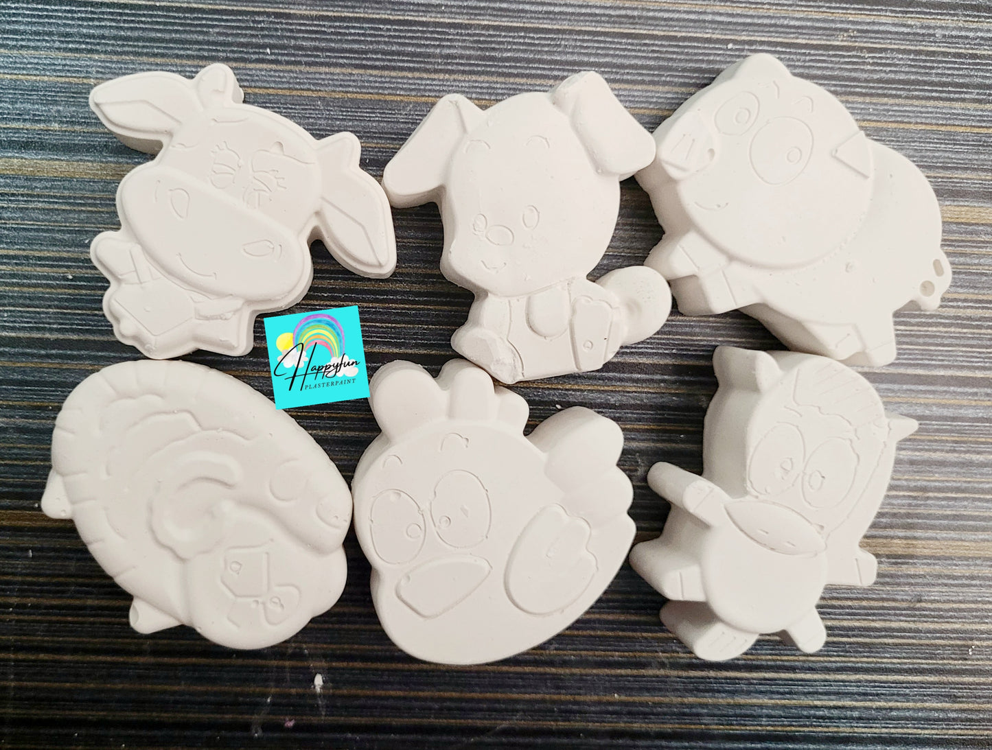 Only plaster farm animal theme Plaster Painting donuts Party favour birthday gifts