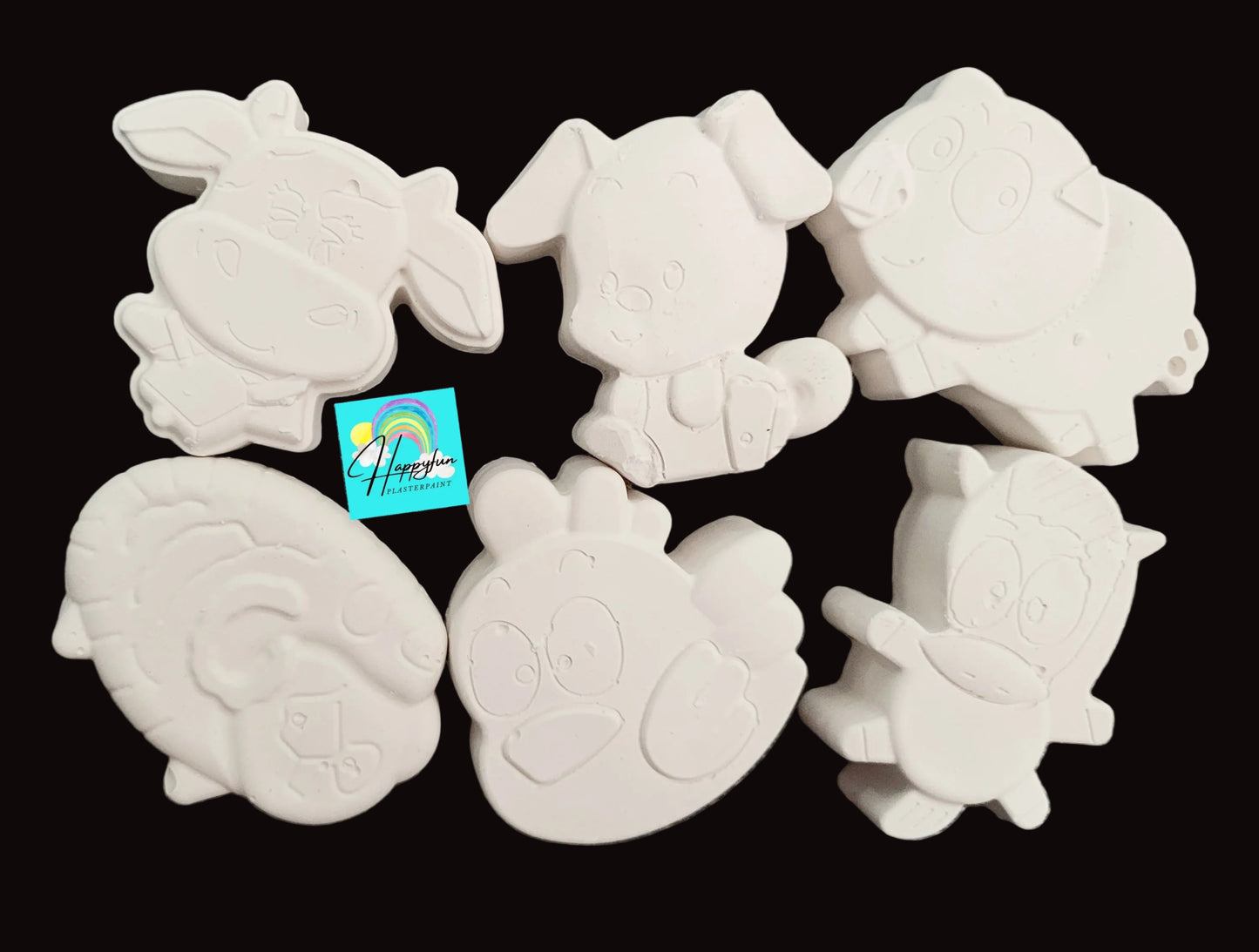 Only plaster farm animal theme Plaster Painting donuts Party favour birthday gifts