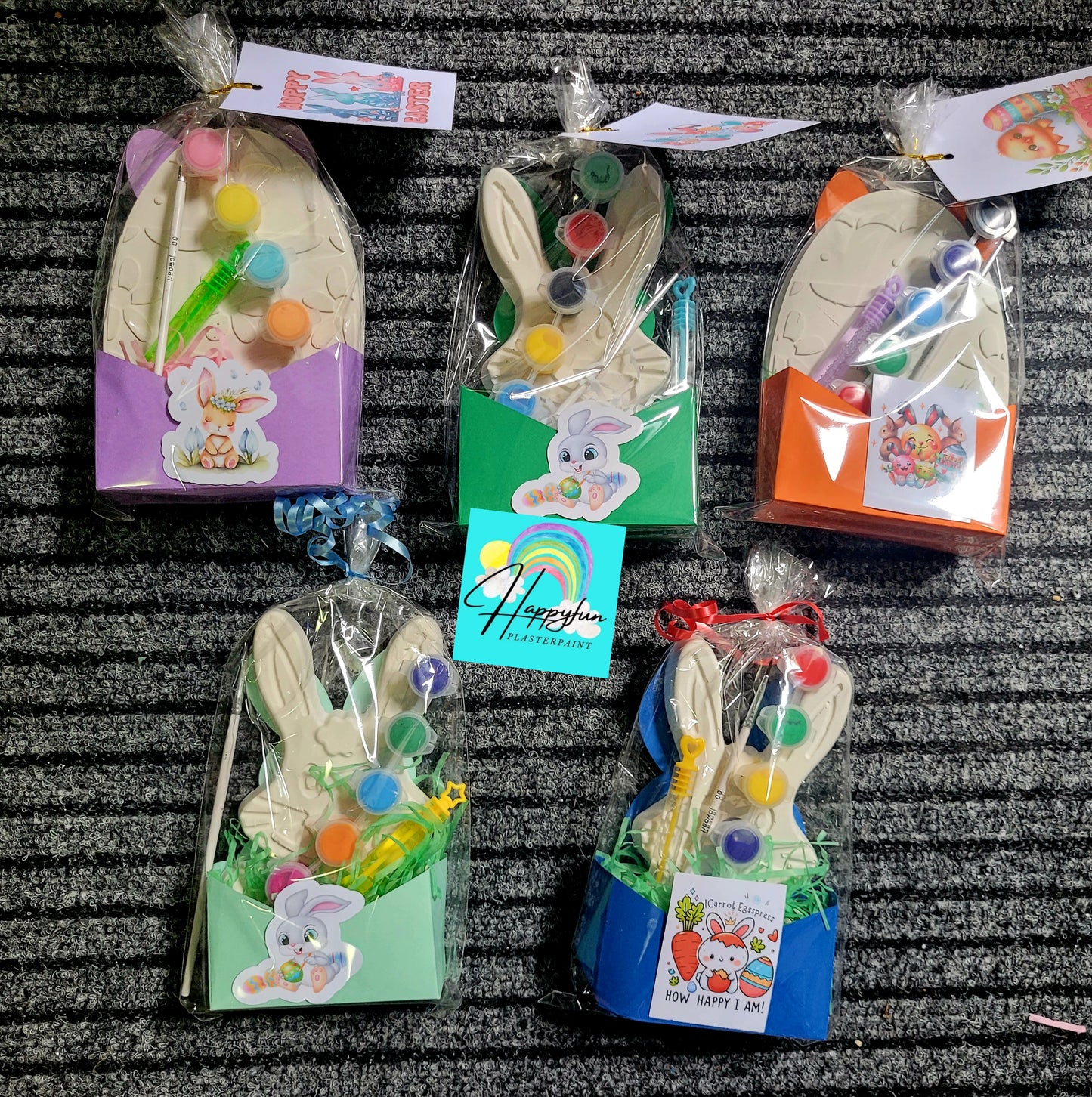 Fancy Big gaint Easter rabbit Egg plaster painting box party favor favours treat boy birthday gifts