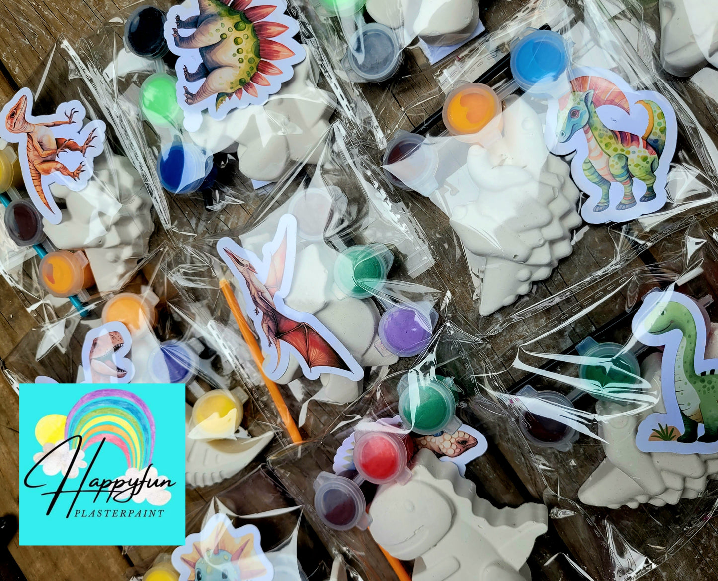 Dinosaurs theme birthday gifts plaster Painting party favor birthday gifts present art craft party favour