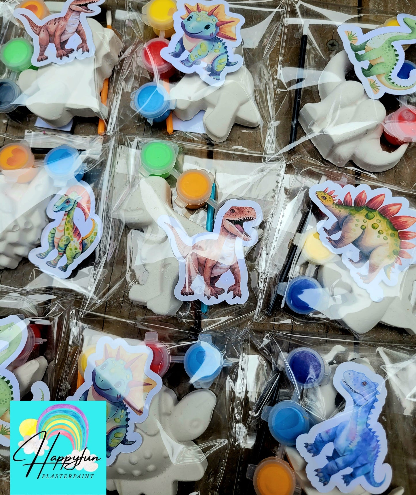 Dinosaurs theme birthday gifts plaster Painting party favor birthday gifts present art craft party favour