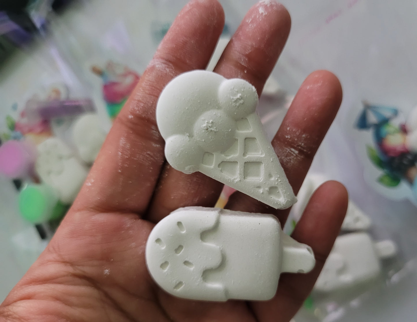 Mini ice cream cone sweet food party favour birthday gifts kids crafts plaster Painting for girl birthday gifts party favours