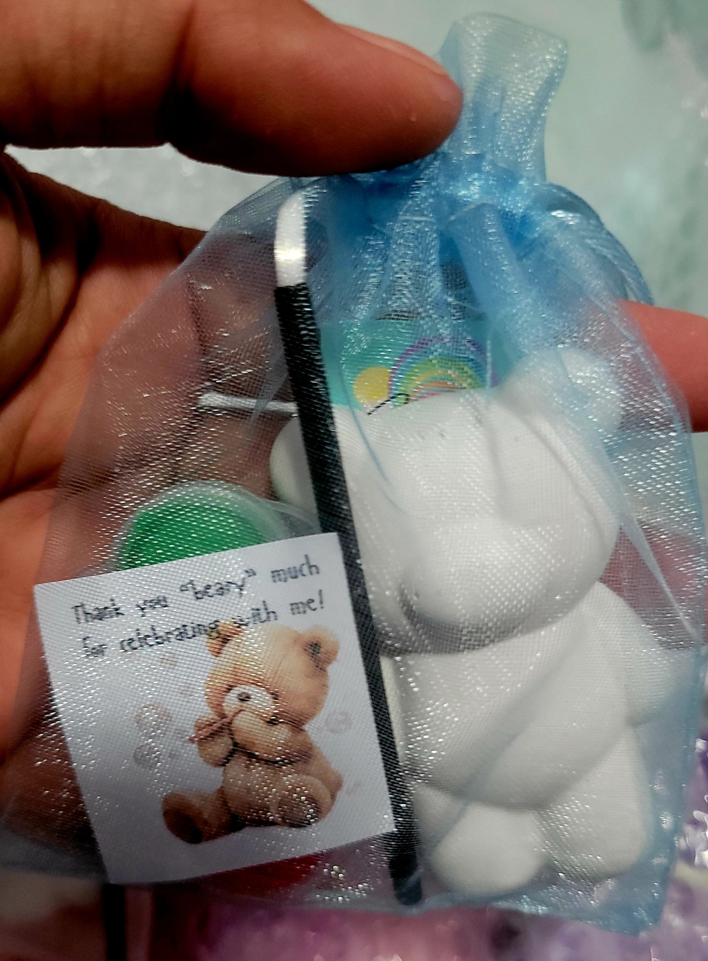 Mini Teddy bear animals Plaster Painting party favours gifts birthday filling bag