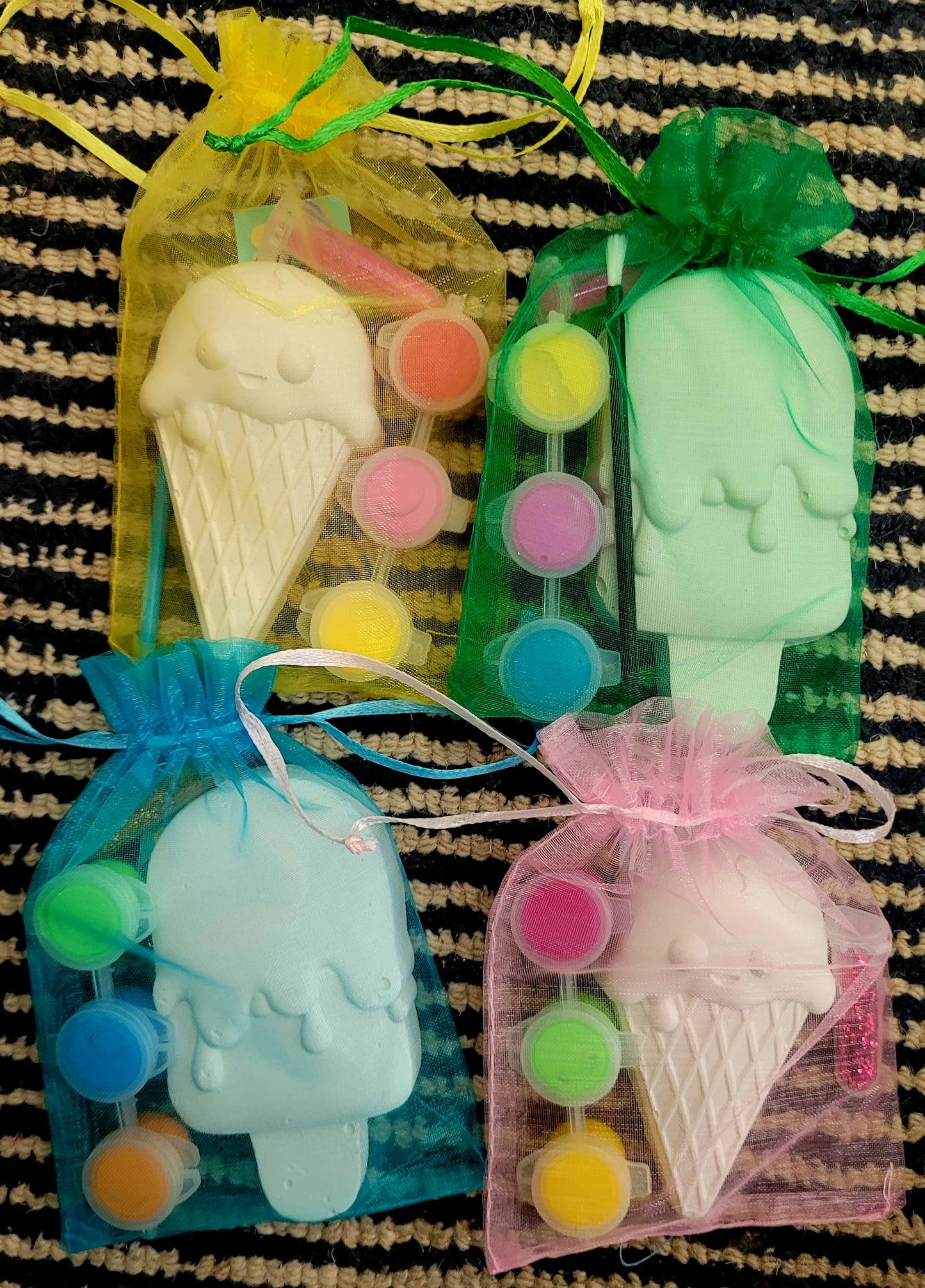 Only plaster Ice cream cone popsicle design only plaster Plaster Painting Food Party favour birthday gifts