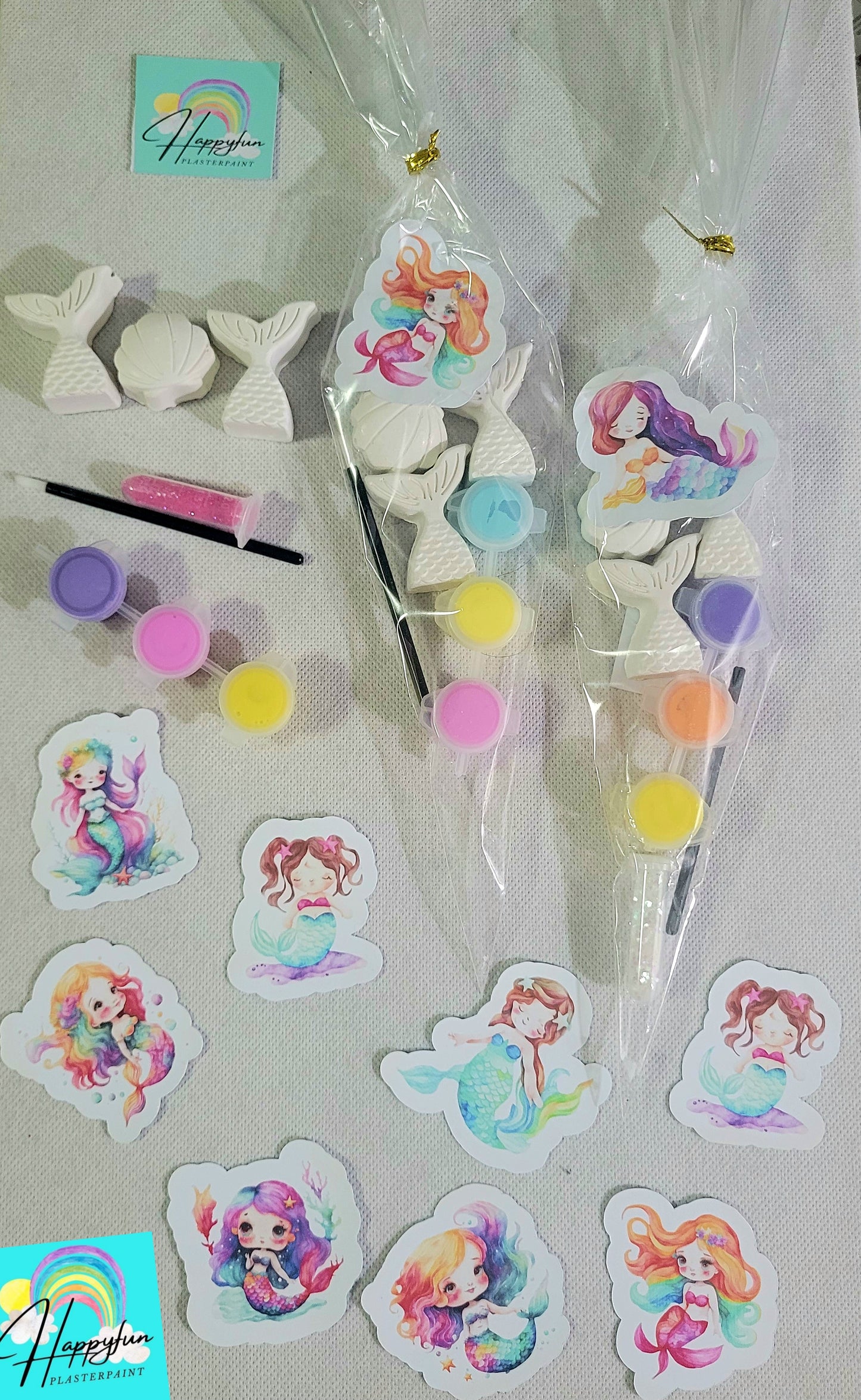 Mini Mermaid tail Shell sea animal plaster Painting for girl party favours birthday party favors gifts girl princess
