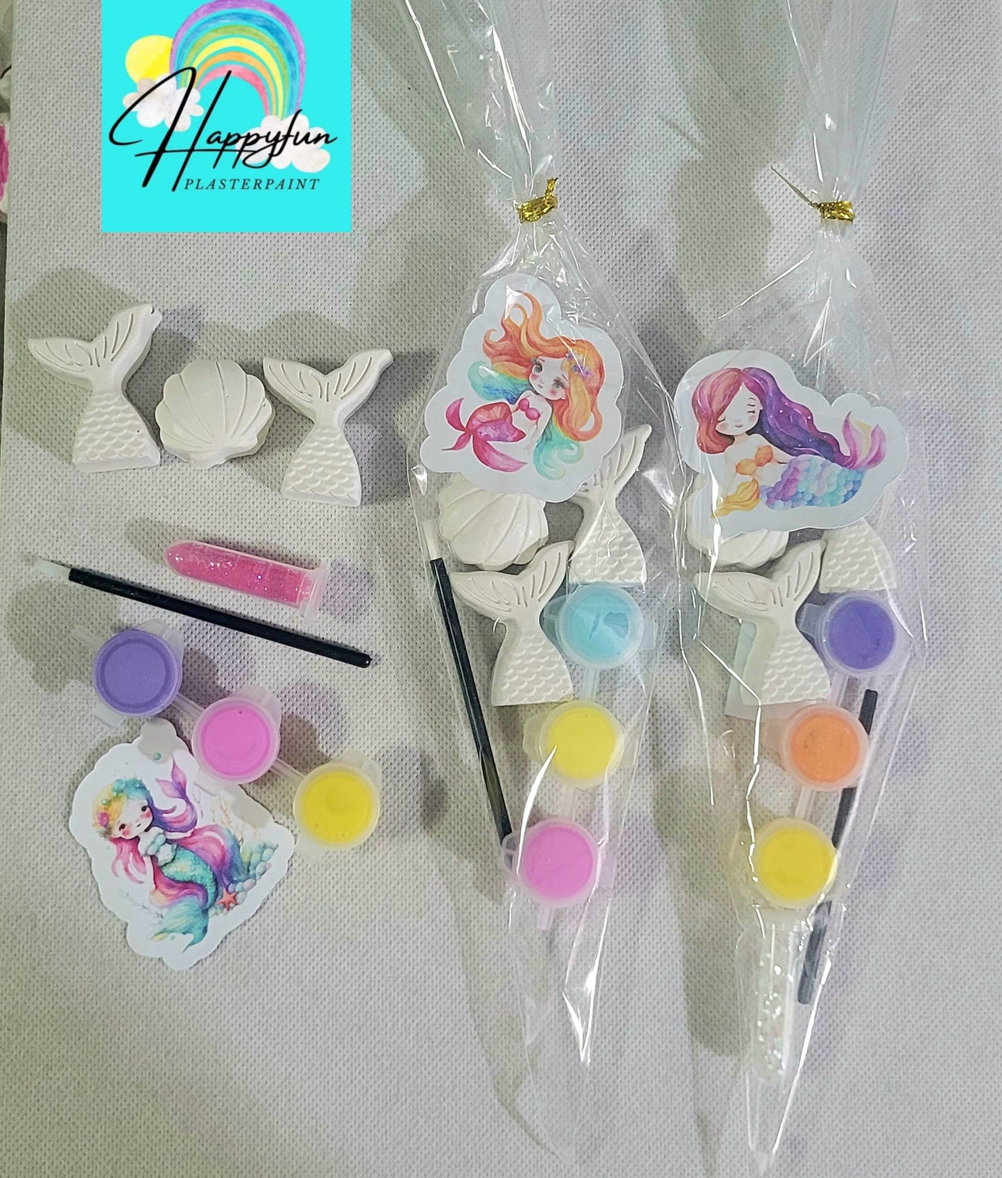 Mini Mermaid tail Shell sea animal plaster Painting for girl party favours birthday party favors gifts girl princess