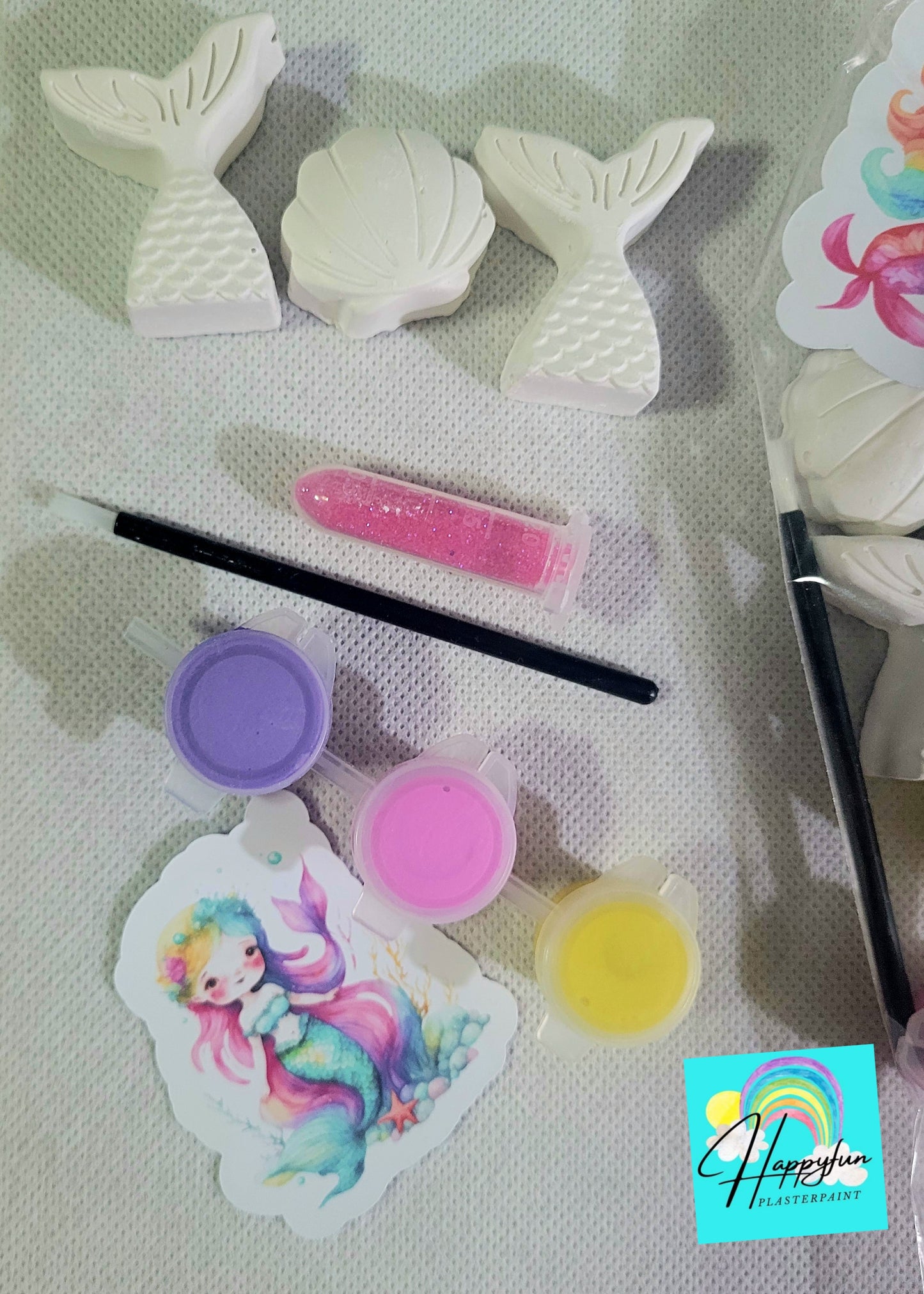 Mini Mermaid tail Shell sea animal plaster Painting for girl party favours birthday party favors gifts girl princess