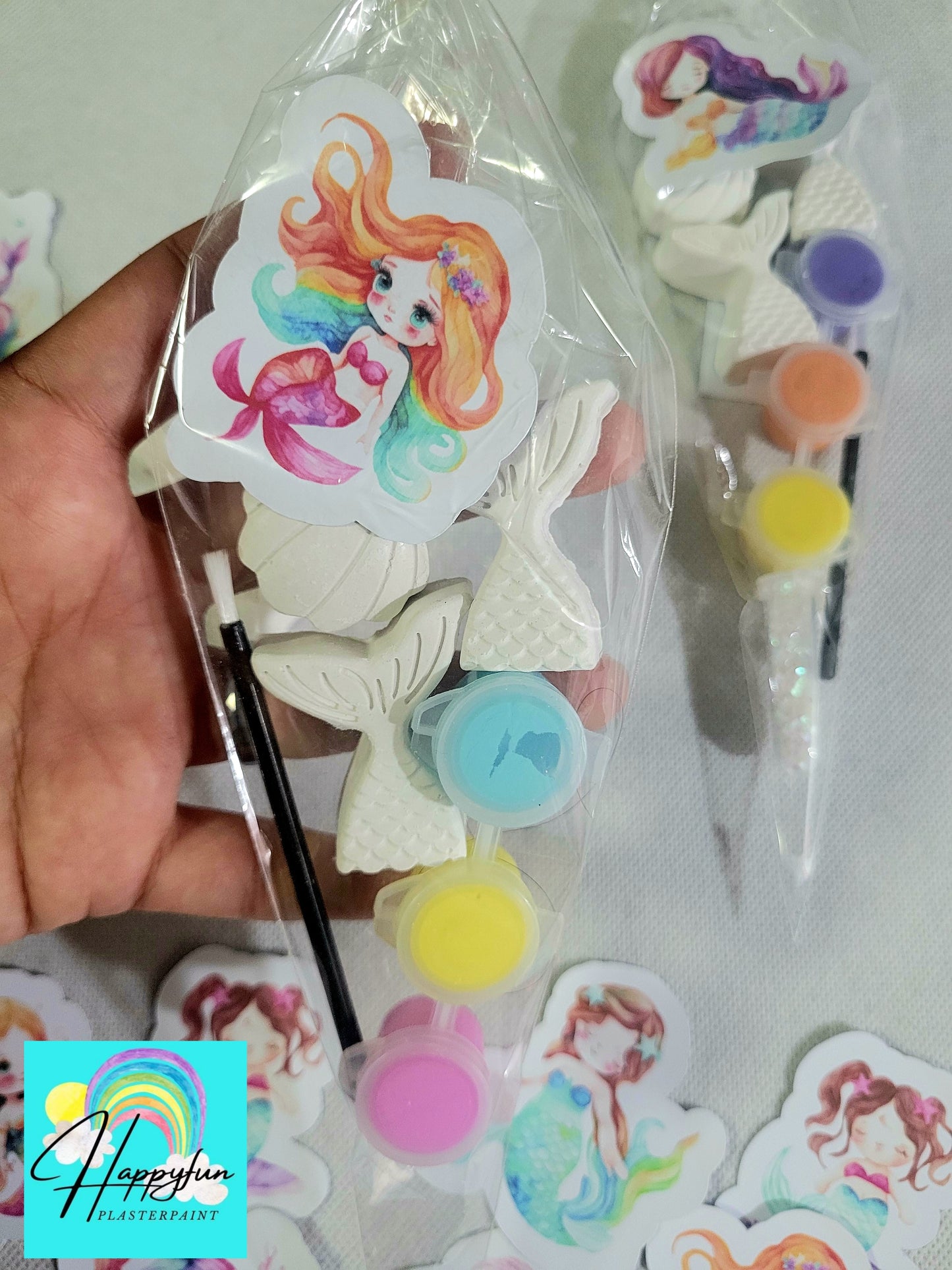 Mini Mermaid tail Shell sea animal plaster Painting for girl party favours birthday party favors gifts girl princess