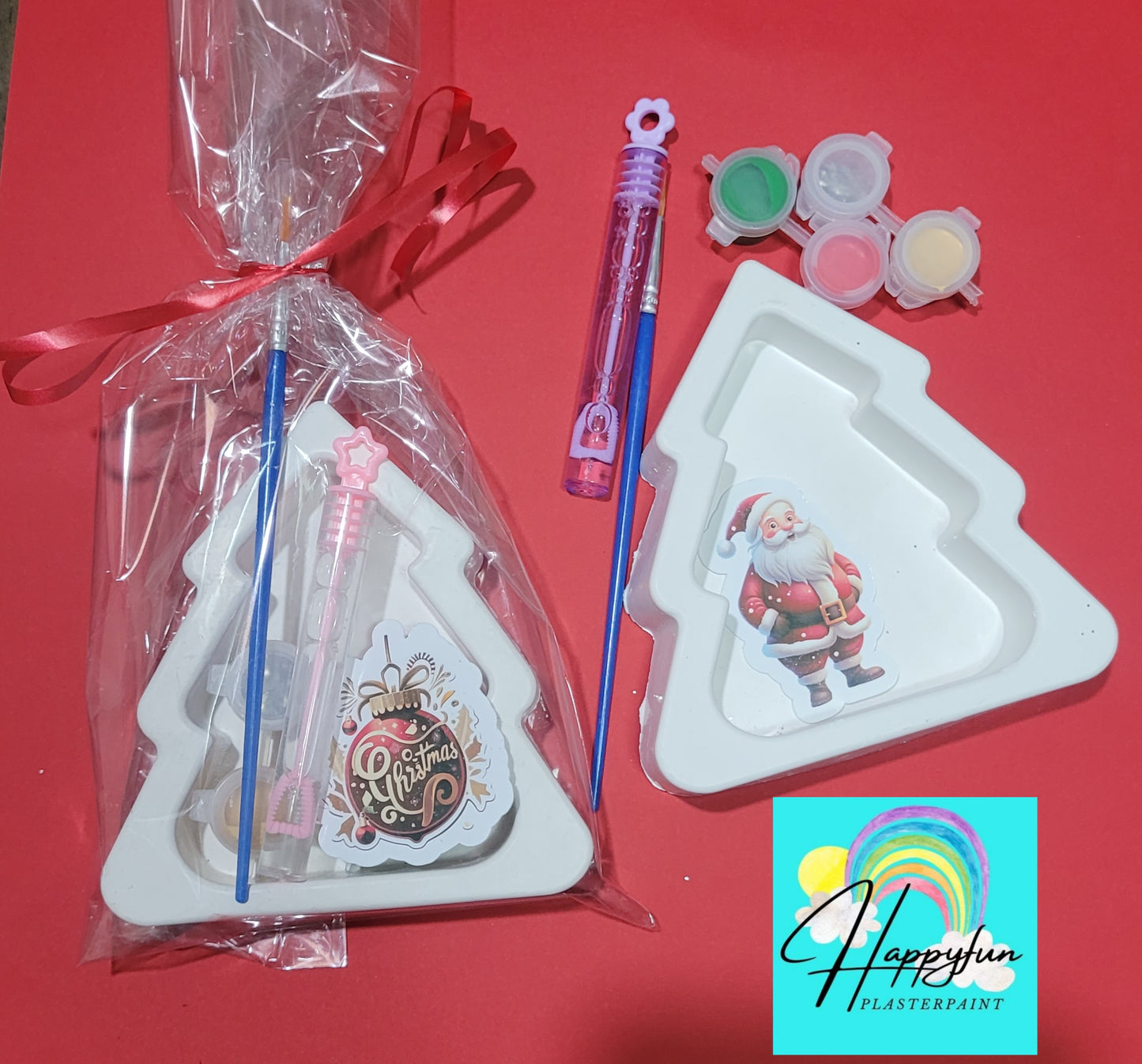 Christmas tree jewellery box keep sake Plasters GIFTS SET Plaster painting
