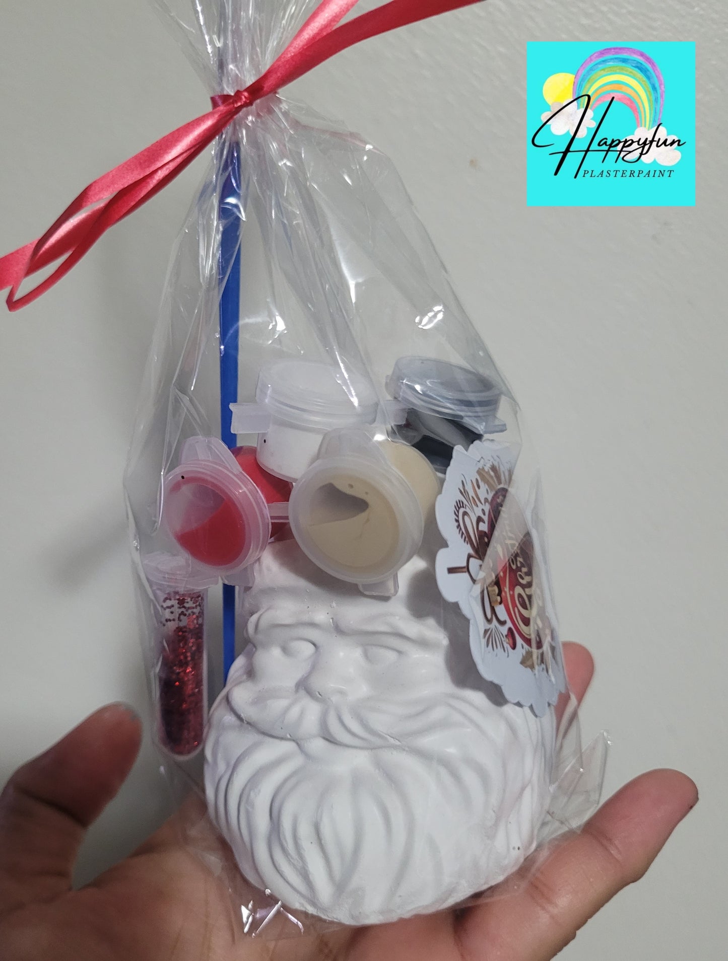 3D SANTA FACE Christmas ornament plasters kits Plaster painting