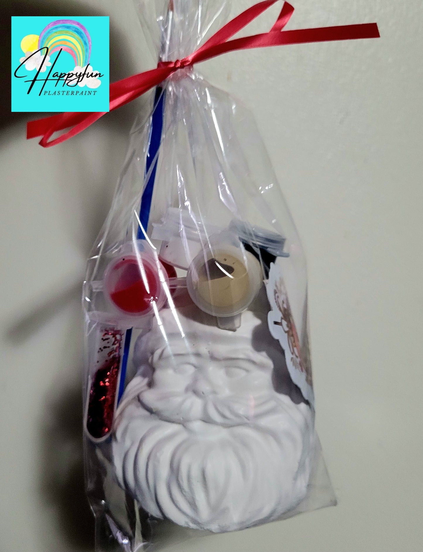 3D SANTA FACE Christmas ornament plasters kits Plaster painting