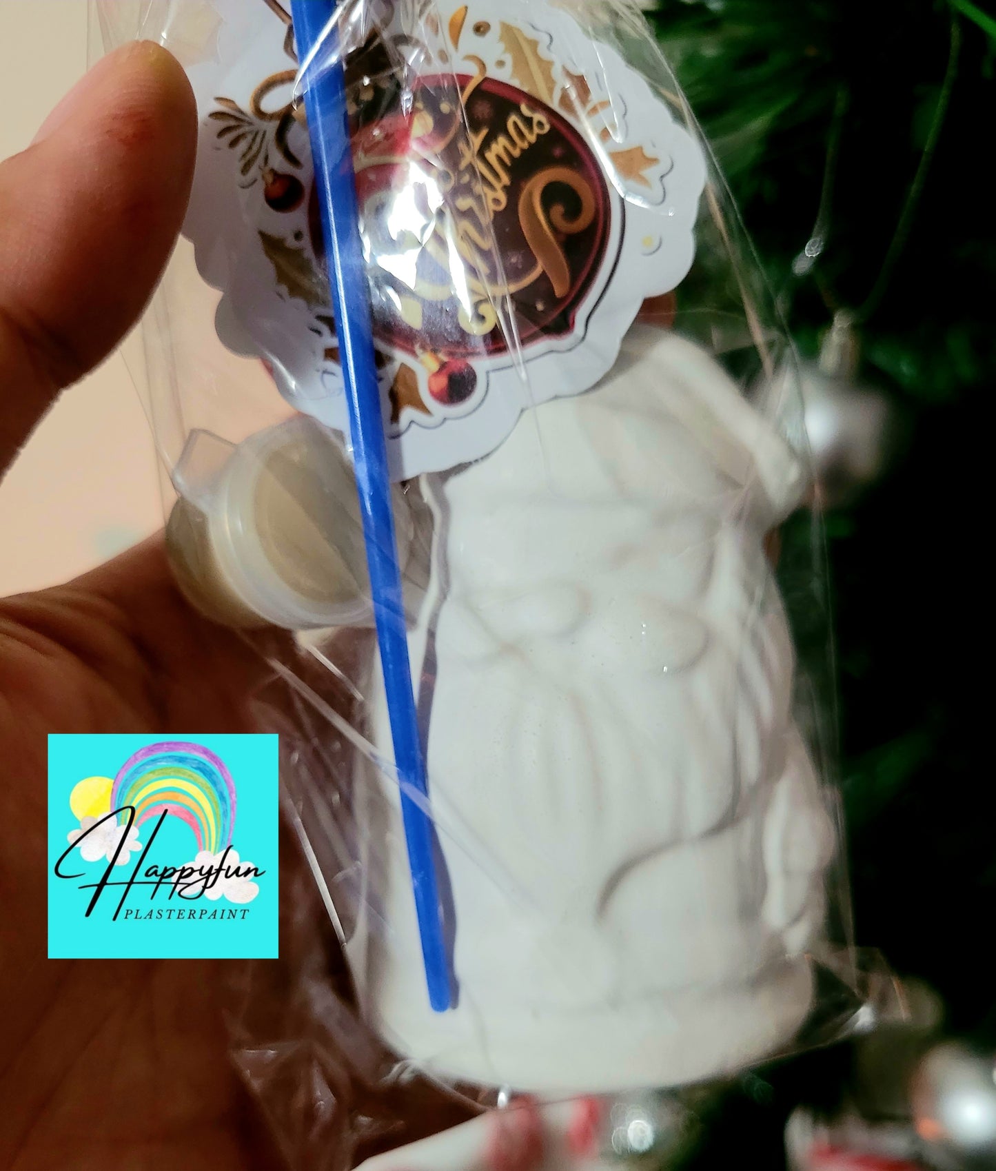 3D Santa stand Christmas ornament plasters kits Plaster painting event school kids gift ideas present art craft