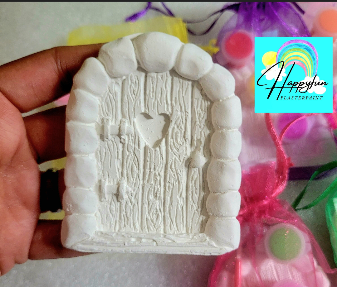 Paint your own fairy door garden princess Plaster painting Party favour birthday gifts kids art craft girl