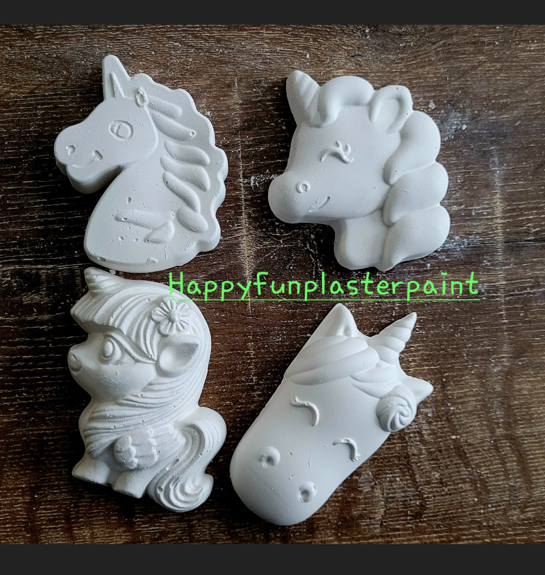 Only Plaster mix design unicorn theme Painting paint art craft Party favour birthday gifts
