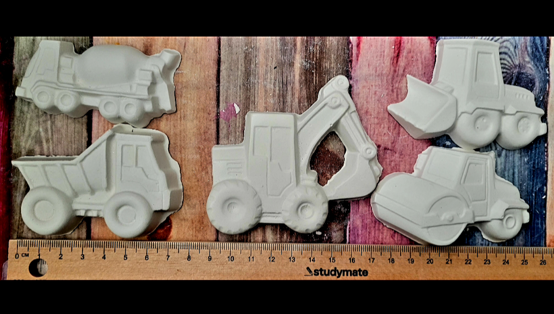 Only Plaster vehicles car truck construction theme Painting paint art craft Party favour birthday gifts