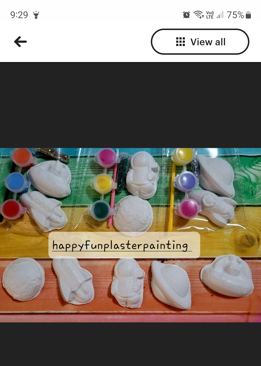 Only Plaster mix design Mini planet astronaut Rocket alien theme Painting paint art craft Party favour birthday gifts