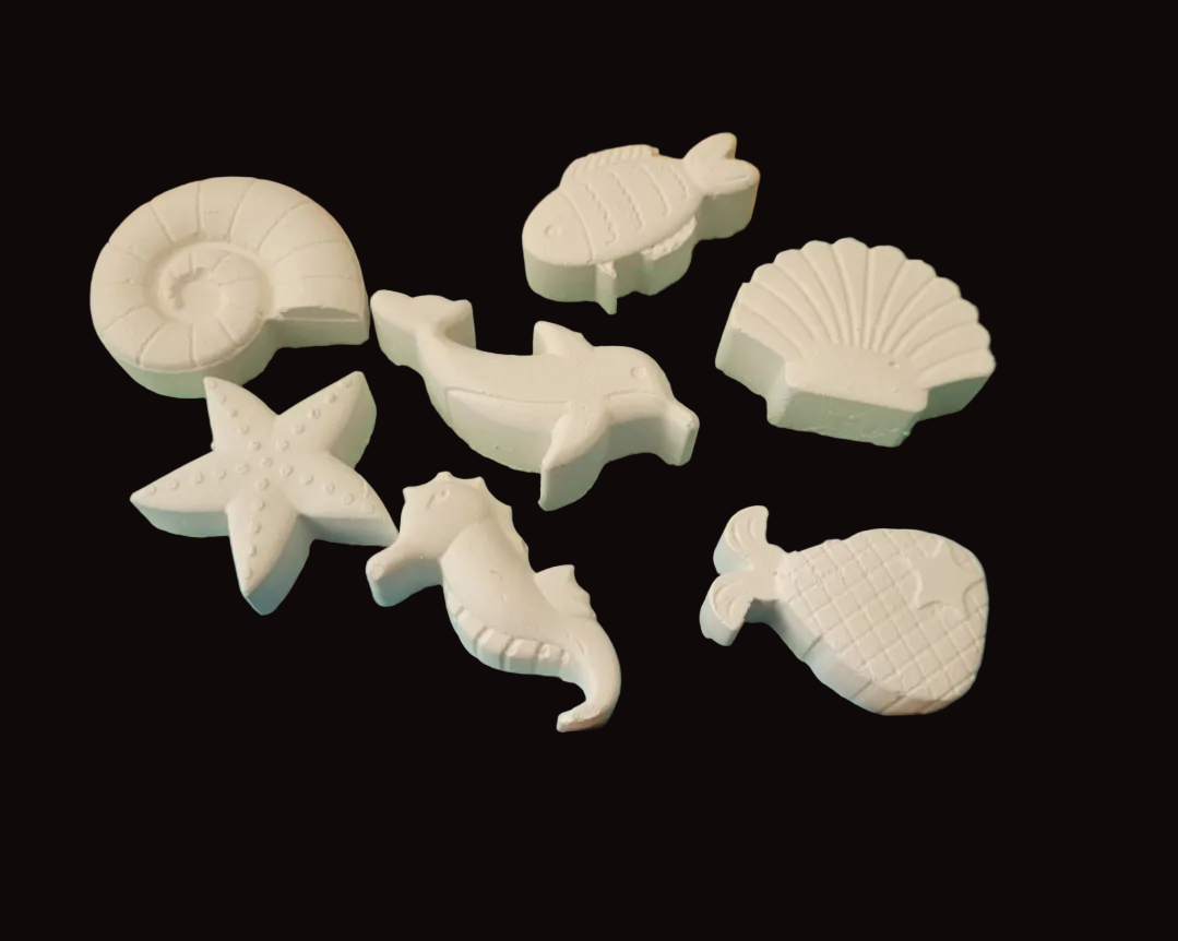 Sea animal plaster painting Sea horse fish dophin seashell sea animals Plaster Painting Party favour