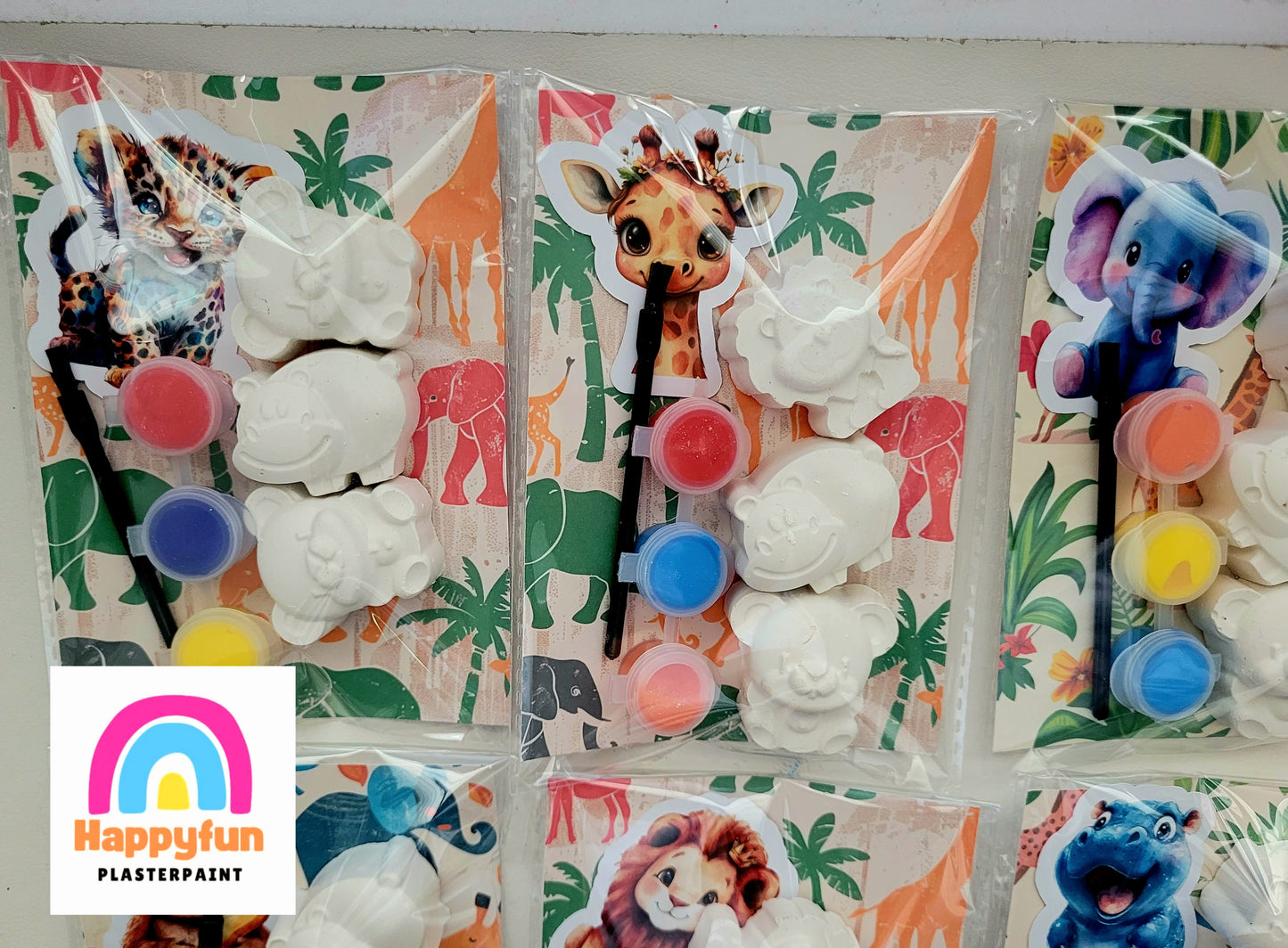 Plaster painitng Lion bear Hippo forest MINI Jungle animals Plaster Painting party favour