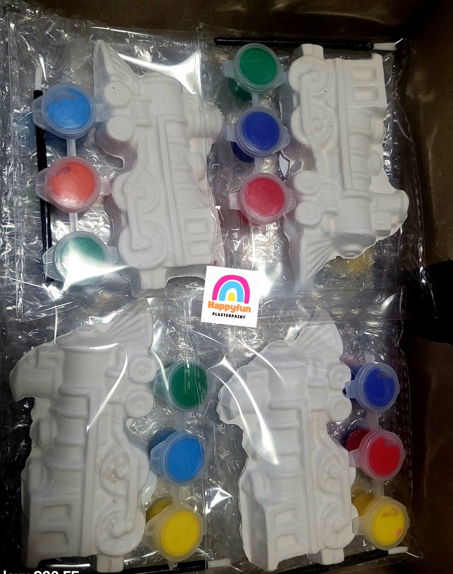 Vehicles truck TRAIN Construction plaster Painting Party Favour