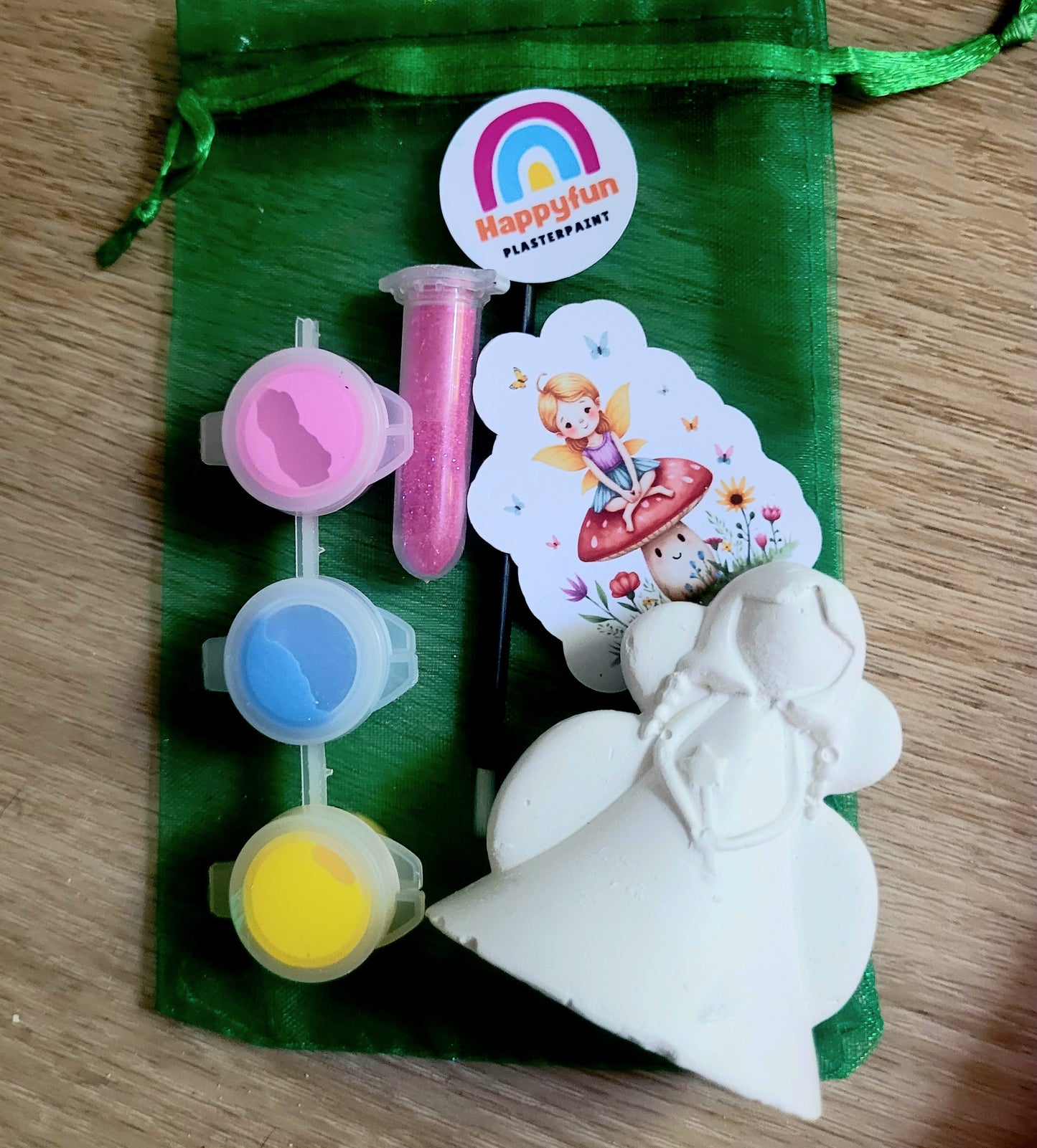 3D fairy princess Plaster ready to paint your own kits girl Fairy princess garden flower Plaster painting Pary favour birthday gifts kids art craft
