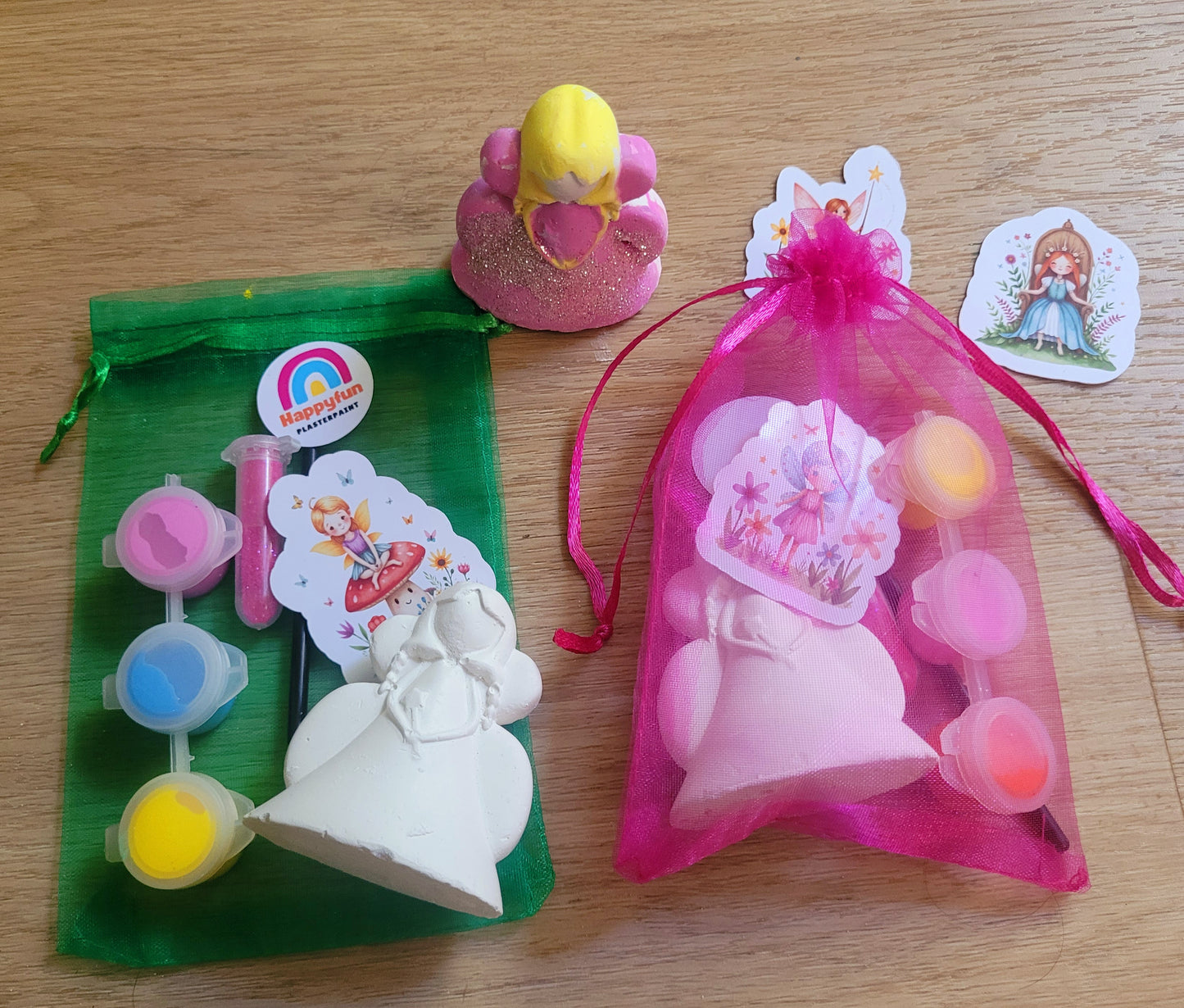 3D fairy princess Plaster ready to paint your own kits girl Fairy princess garden flower Plaster painting Pary favour birthday gifts kids art craft