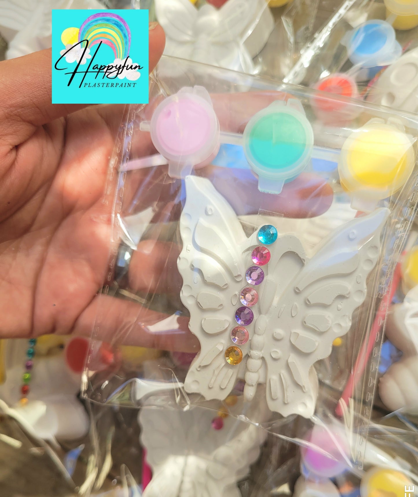 Bugs plaster painting Butterfly animals ladybug dragon fly animal plaster Painting for girl