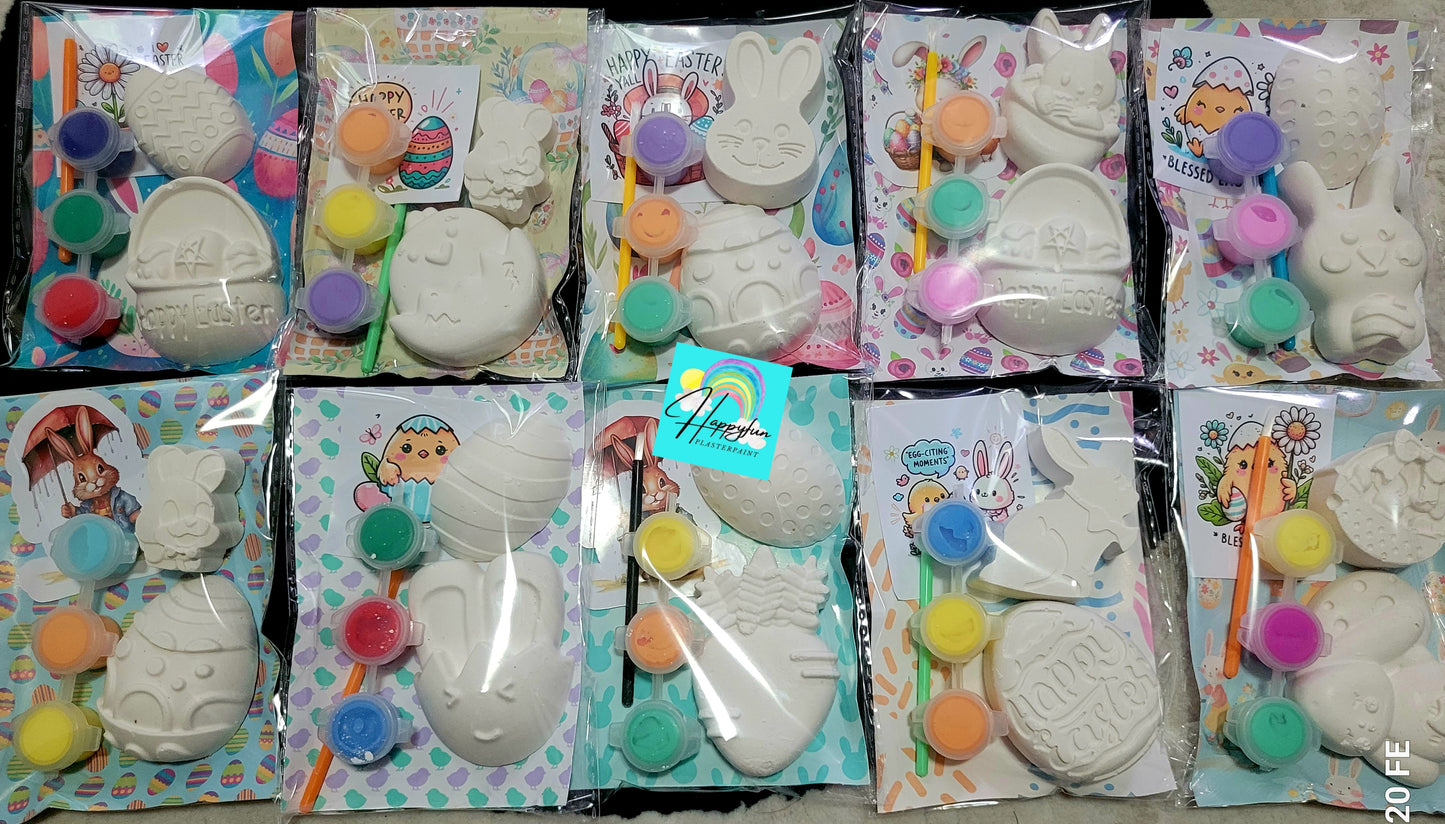 Easter day rabbit bunny Plaster Painting Party favour favor egg treat bag favors