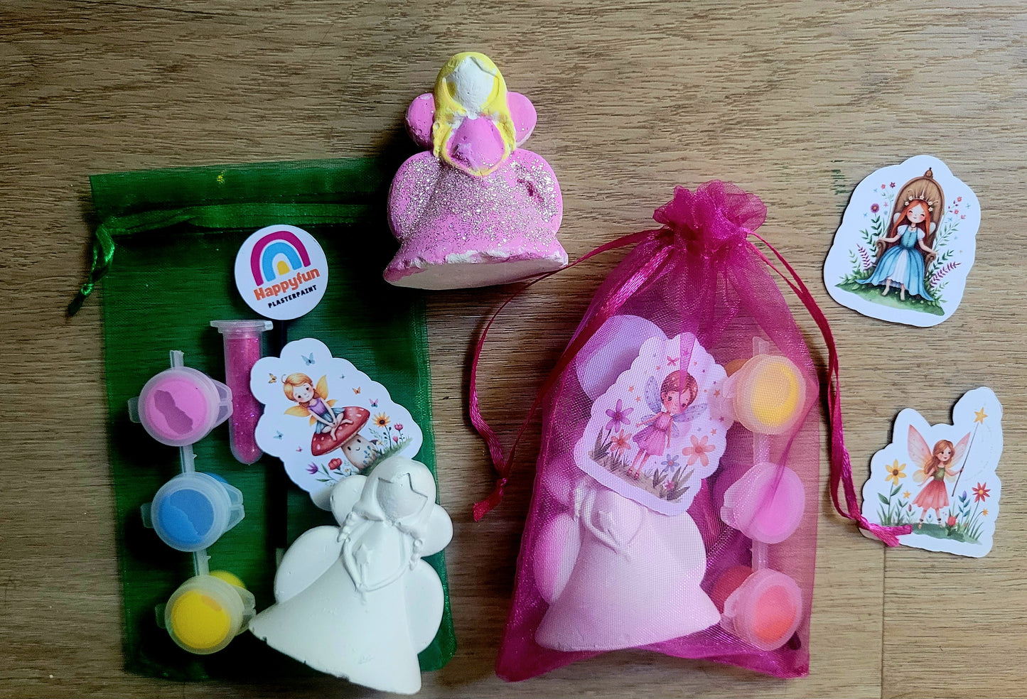 3D fairy princess Plaster ready to paint your own kits girl Fairy princess garden flower Plaster painting Pary favour birthday gifts kids art craft