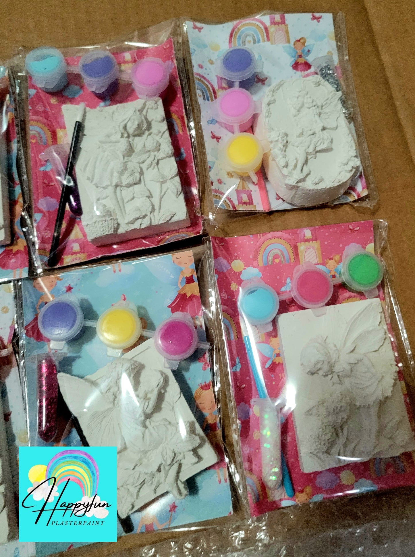 Plaster painting kits girl Fairy princess garden flower Plaster painting Pary favour birthday gifts kids art craft