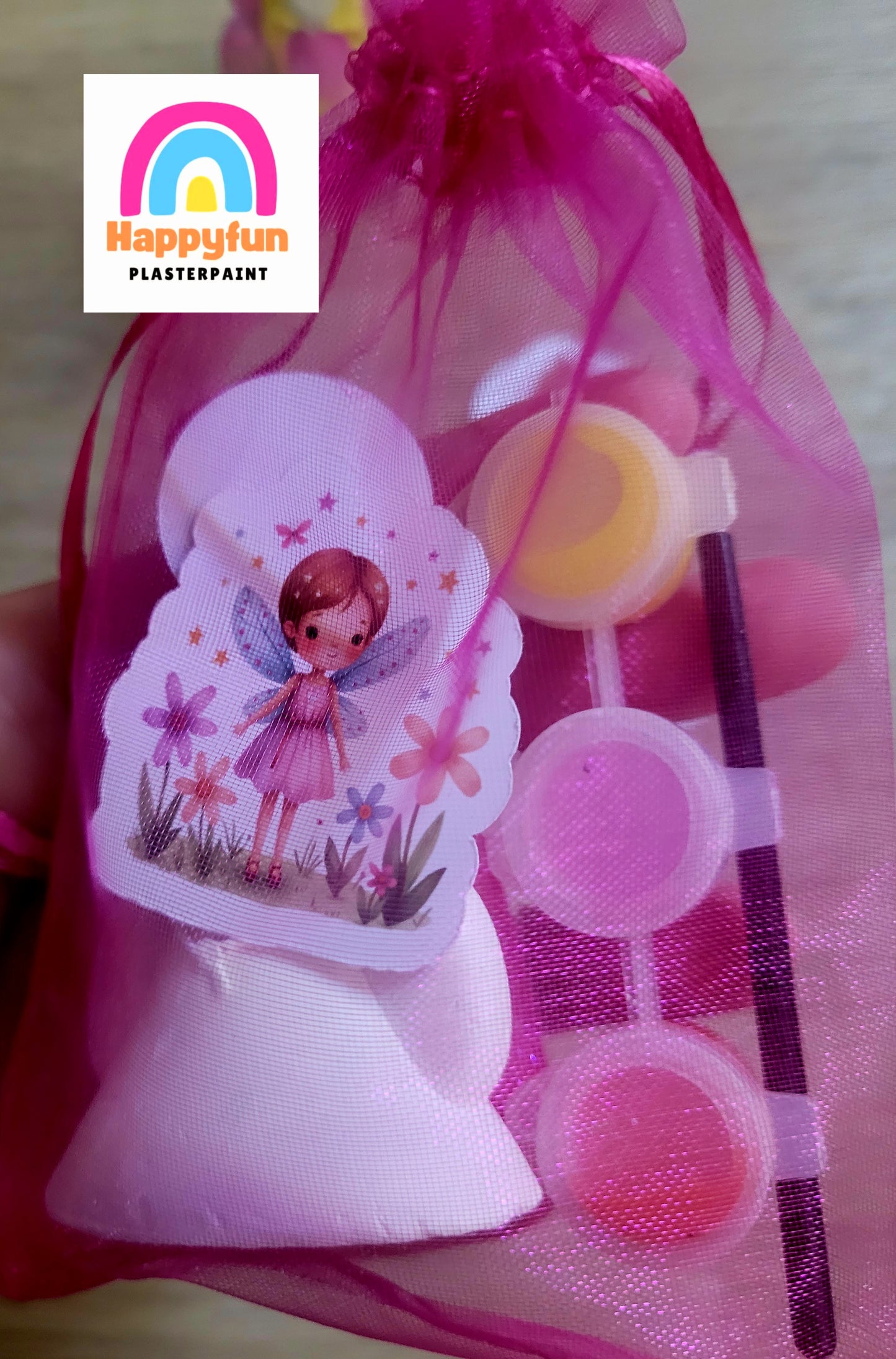 3D fairy princess Plaster ready to paint your own kits girl Fairy princess garden flower Plaster painting Pary favour birthday gifts kids art craft