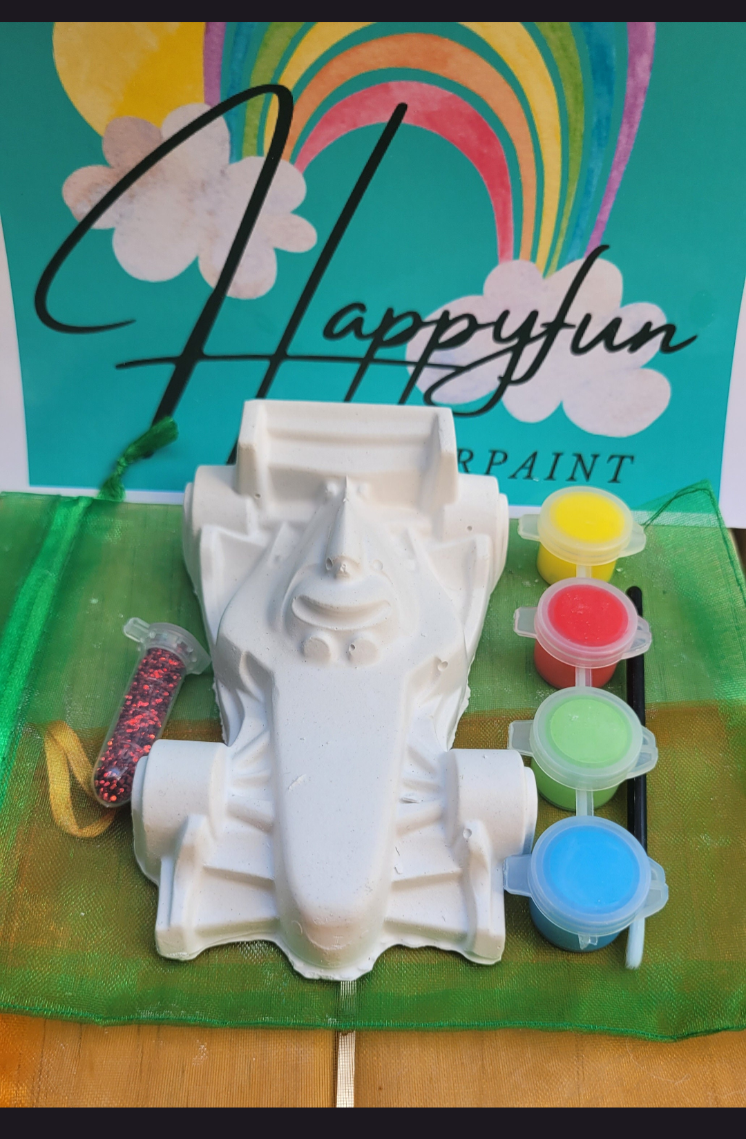 3D racing Formula 1 car vehicles Plaster Painting party Favour kids