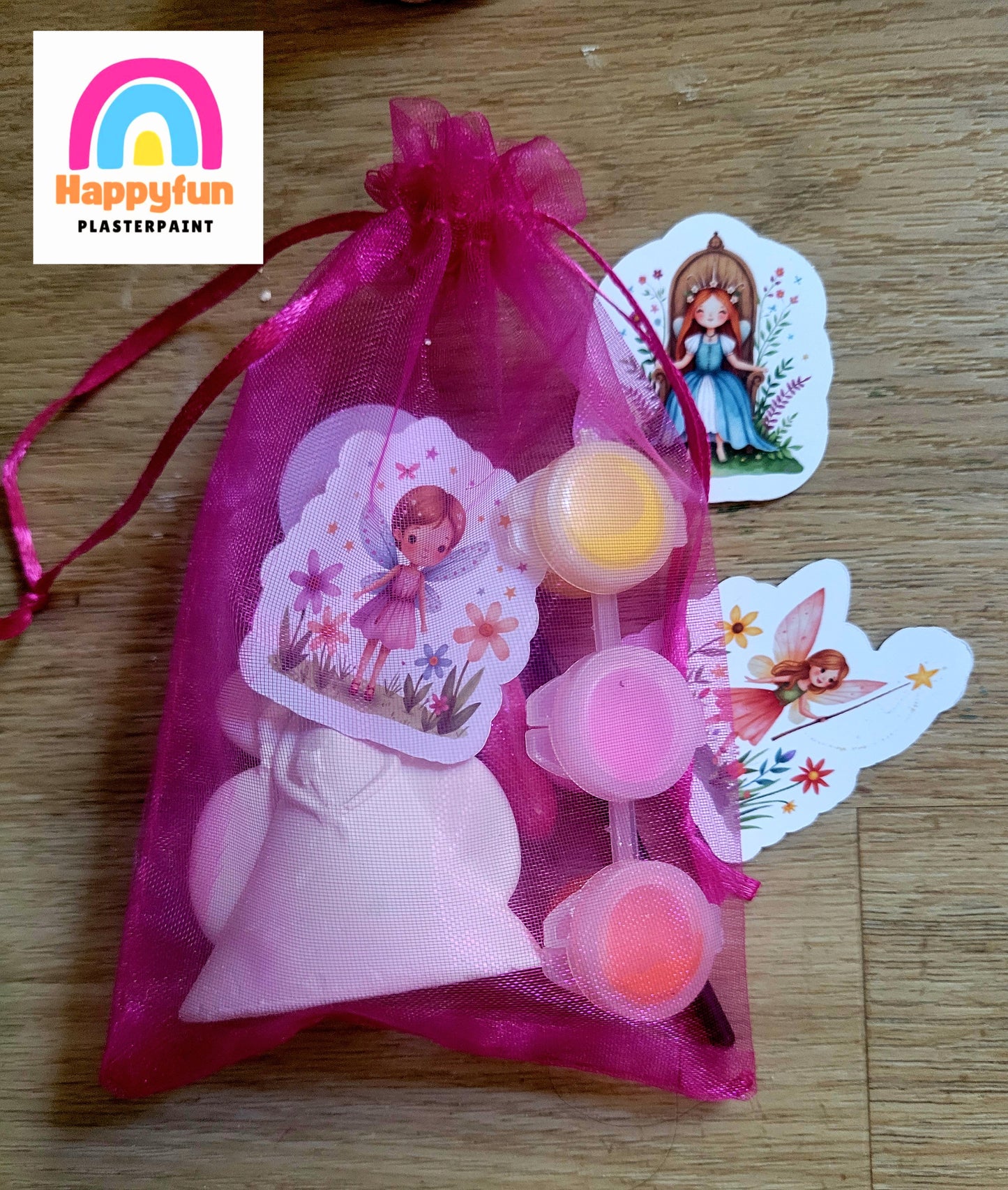 3D fairy princess Plaster ready to paint your own kits girl Fairy princess garden flower Plaster painting Pary favour birthday gifts kids art craft