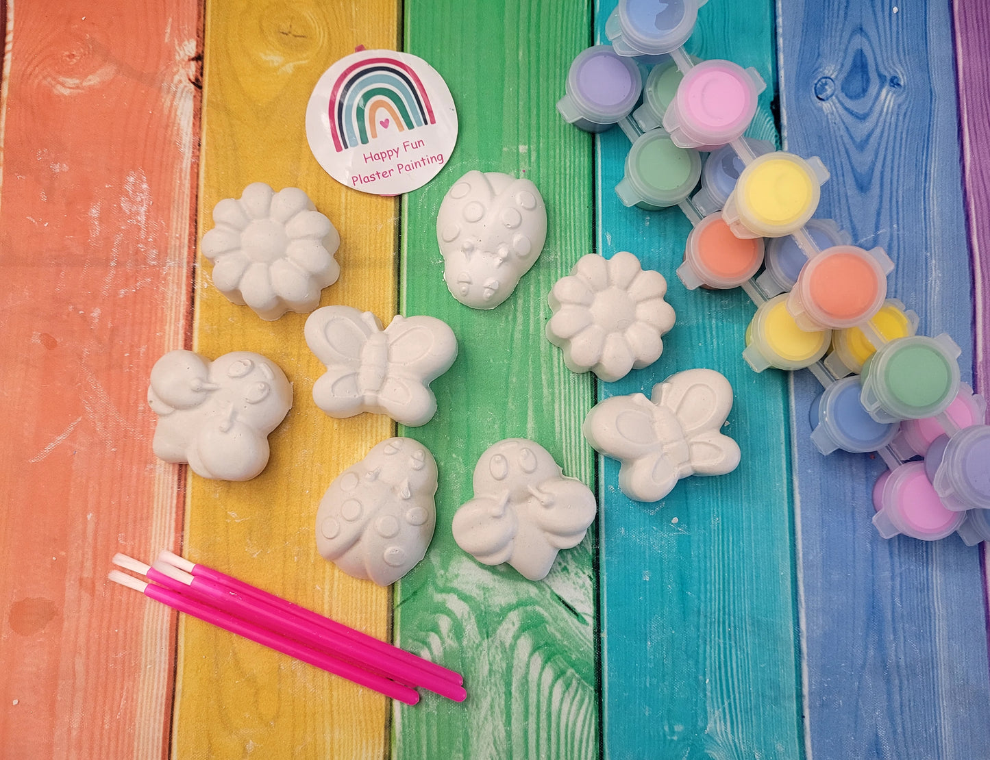 Butterfly bee animal Animal ladybug dragonfly plasters packs Plaster painting party favour school kids art craft