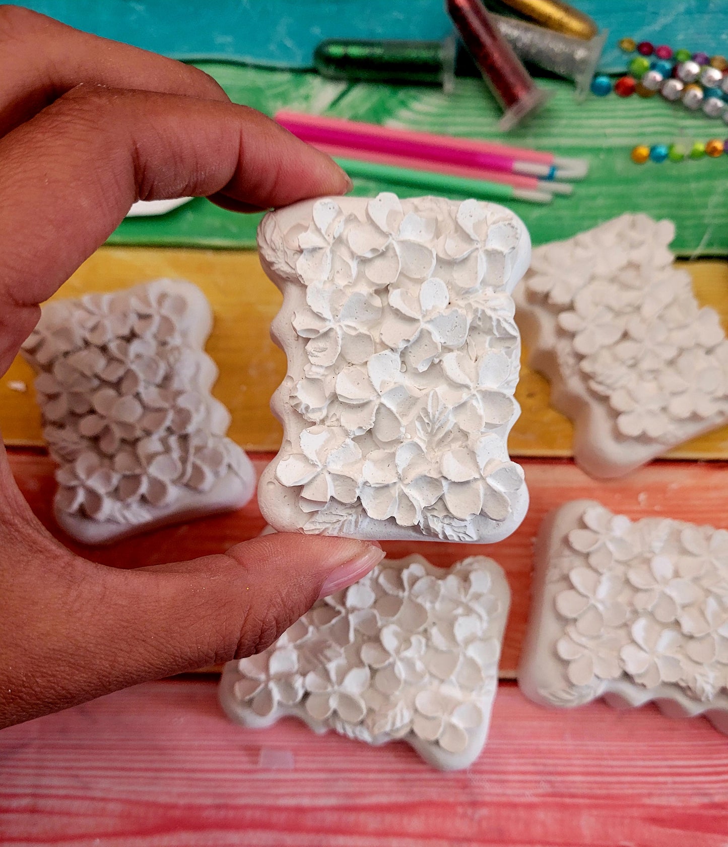 Flowers party favor favours Plaster Painting