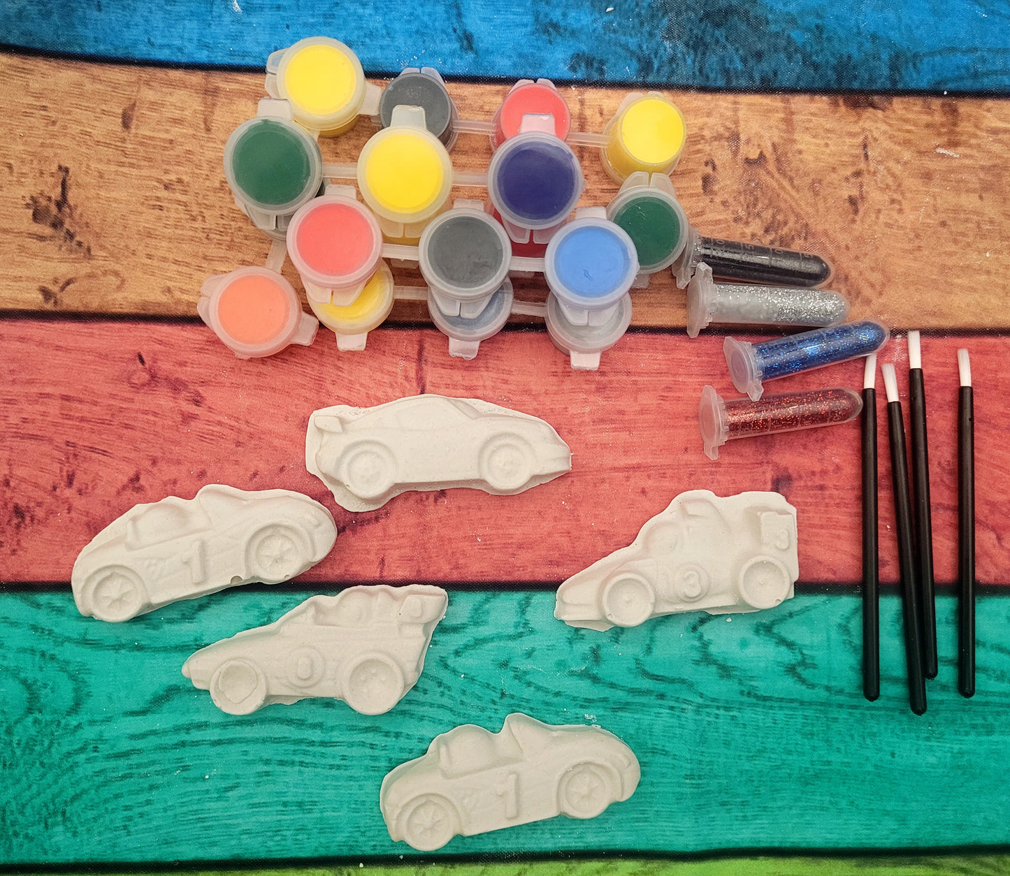 Bulk racing car Mini vehicles Plaster Painting party favours