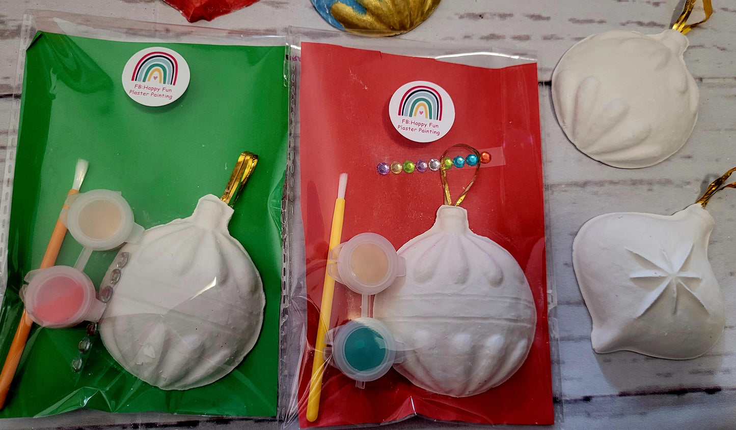 Christmas ornament plasters packs Plaster painting