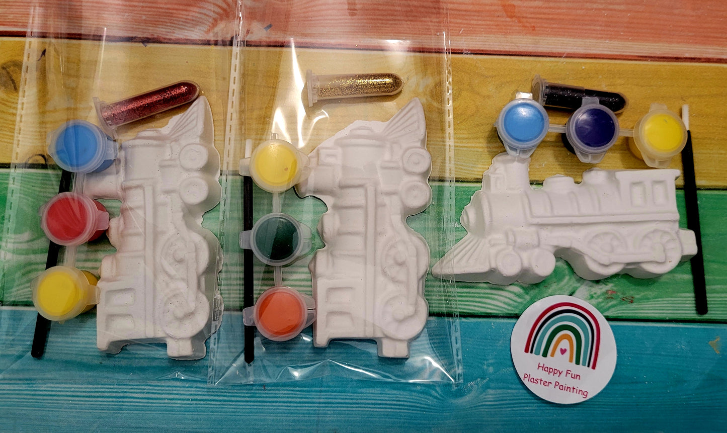 Vehicles truck TRAIN Construction plaster Painting Party Favour