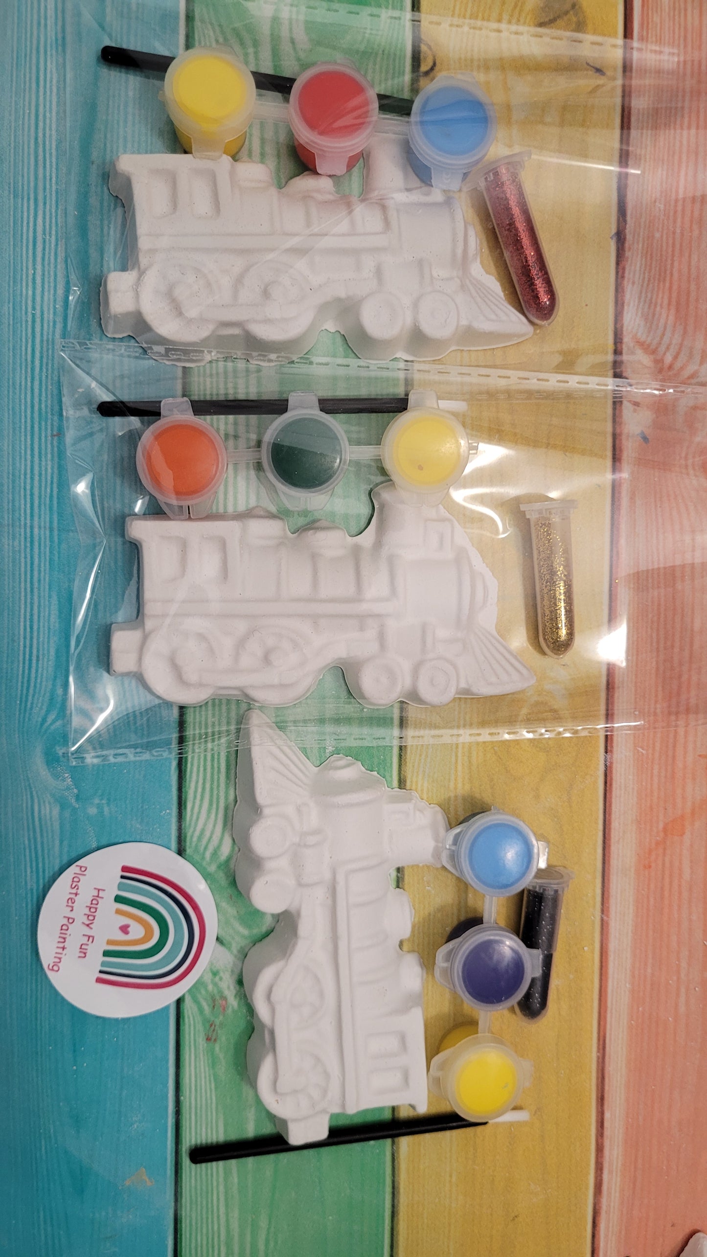 Vehicles truck TRAIN Construction plaster Painting Party Favour
