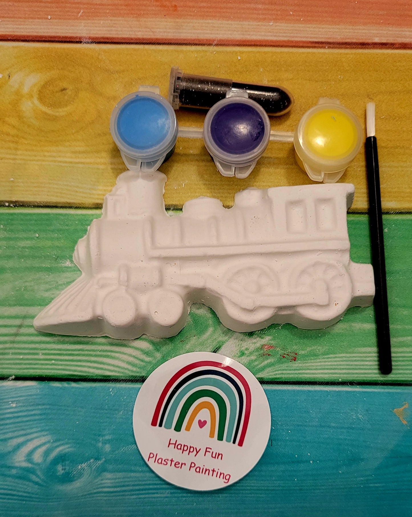 Vehicles truck TRAIN Construction plaster Painting Party Favour