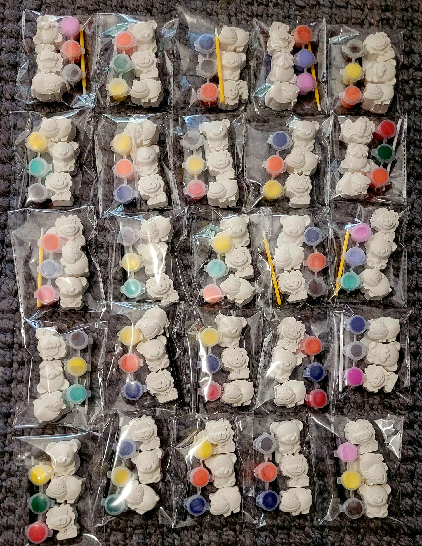 Lion bear Hippo forest MINI Jungle animals Plaster Painting party favour