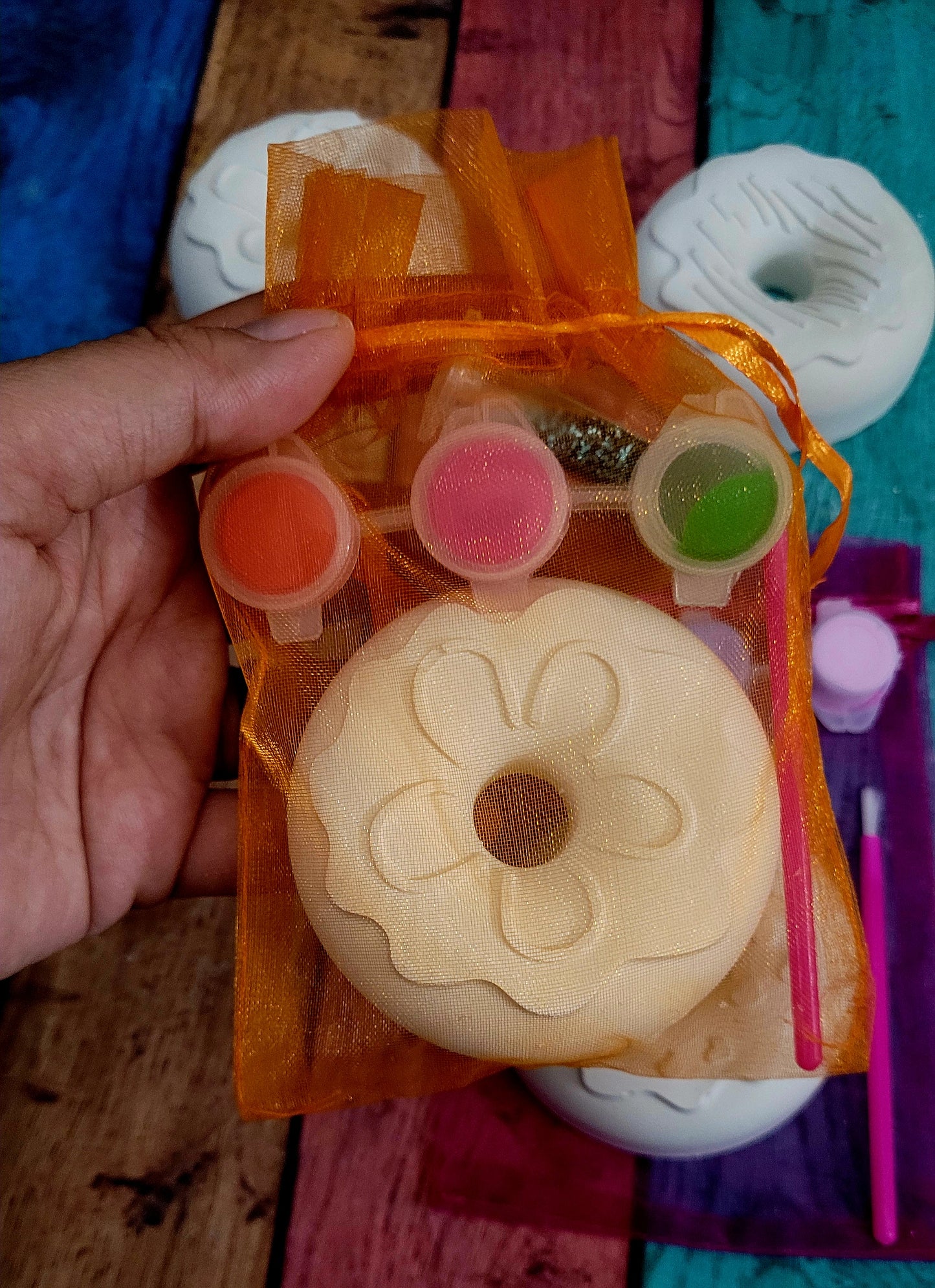 Donuts food cake food Plaster Painting party favours favors birthday gifts