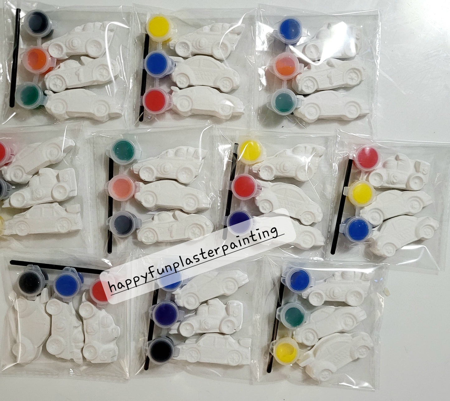 Bulk racing car Mini vehicles Plaster Painting party favours