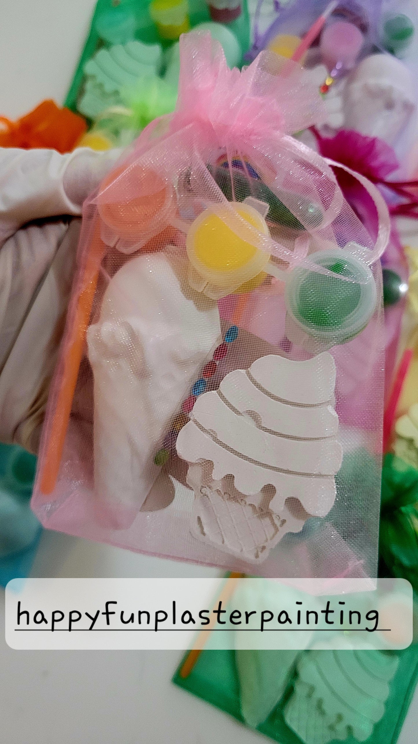 Ice cream food cake food Plaster Painting party favours favors birthday gifts