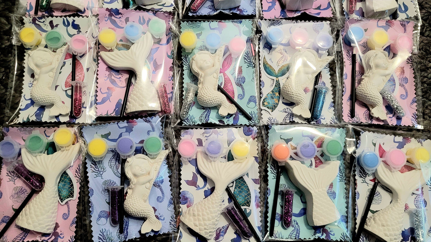 Mermaid girl mermaid tail Plaster Painting Party favour favor